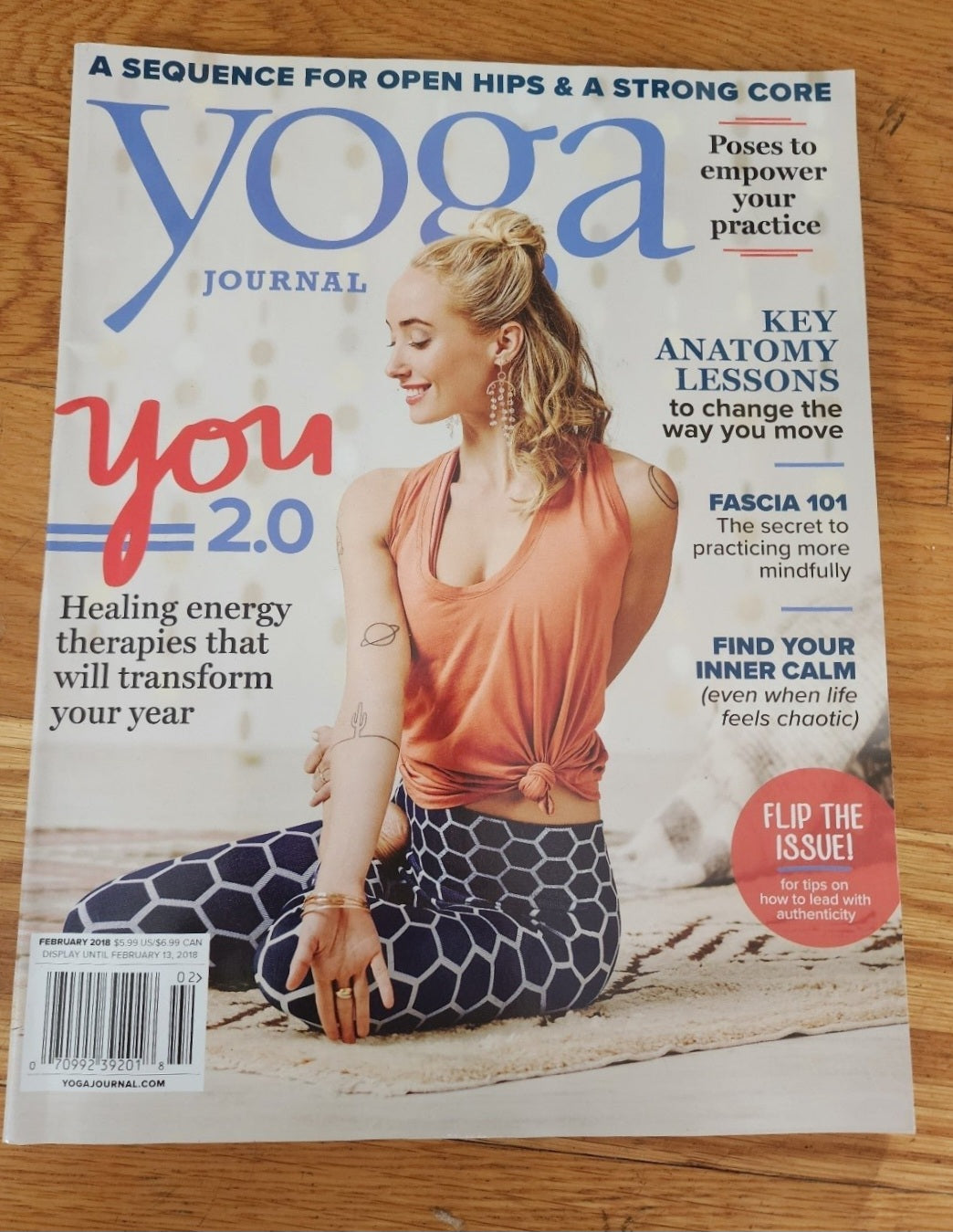 Yoga Journal February 2018 èxercise magazine Healing Energy Therapies Facia 101