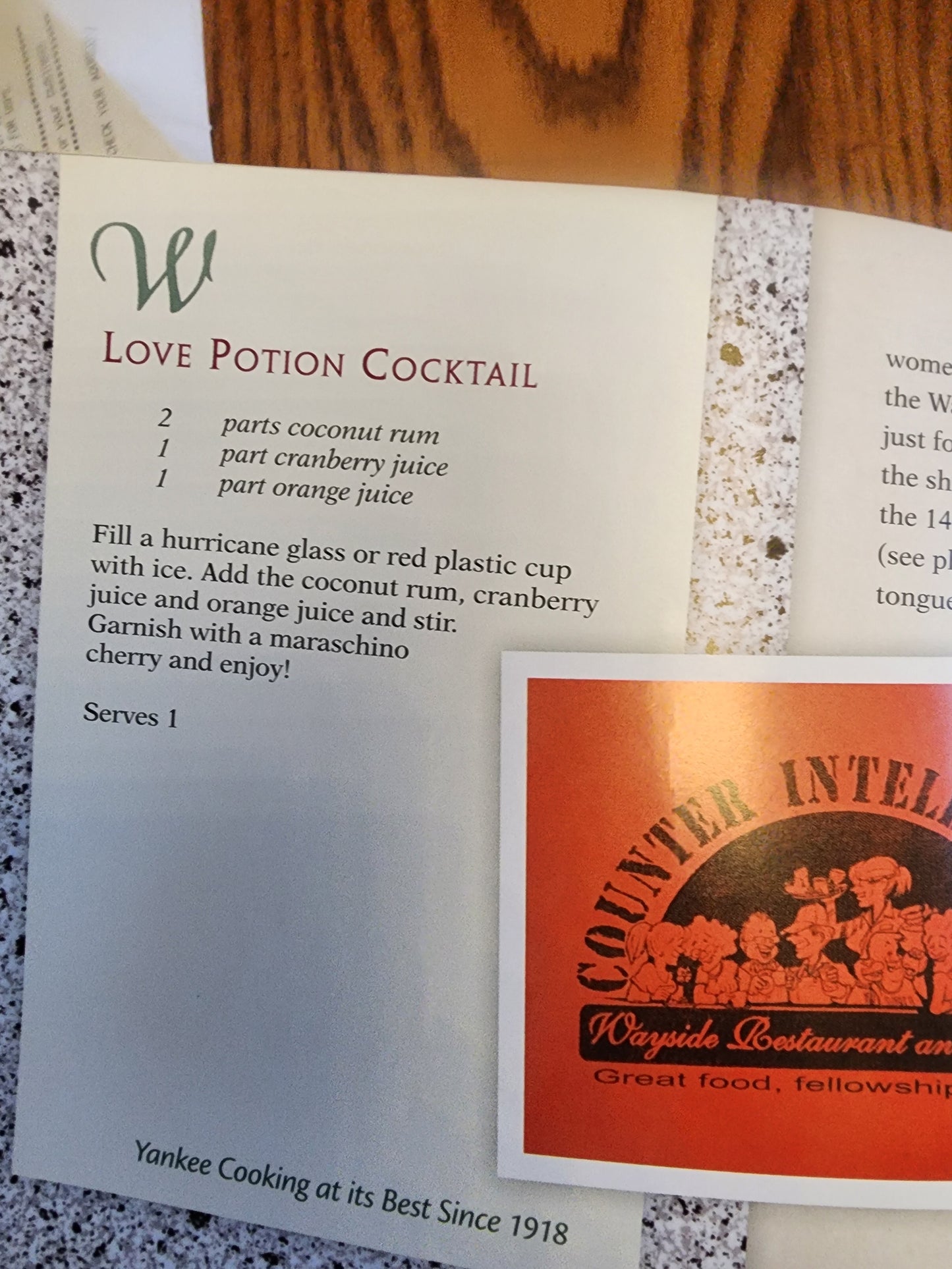 It's Worth the Ride to the Wayside," 100th anniversary cookbook