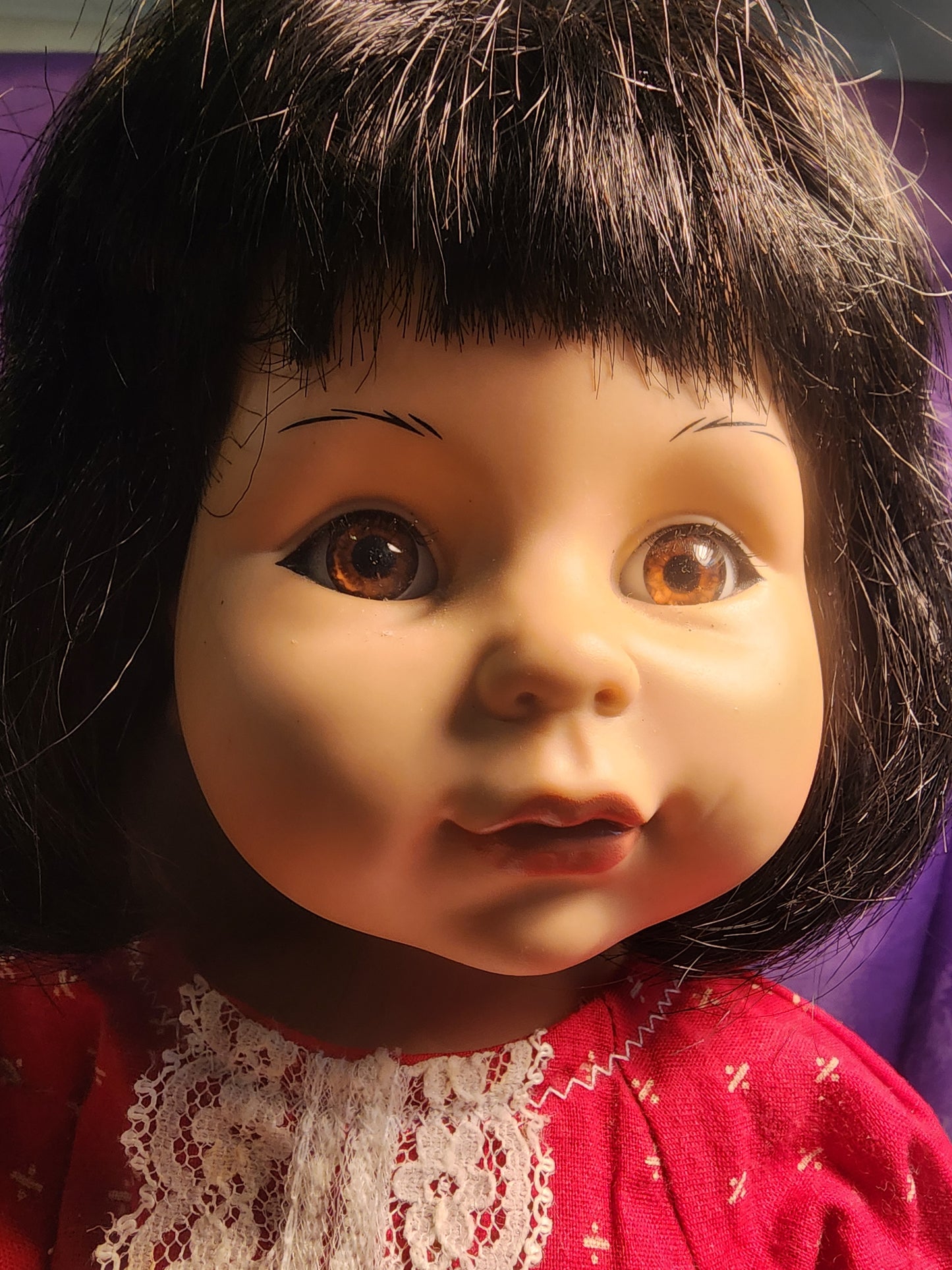 Baby so Beautiful Doll 1995 Playmates Black Hair Brown Eyes 13"