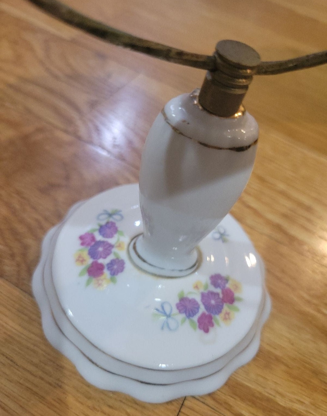Vintage Porcelain vanity mirror and Porcelain ring tray