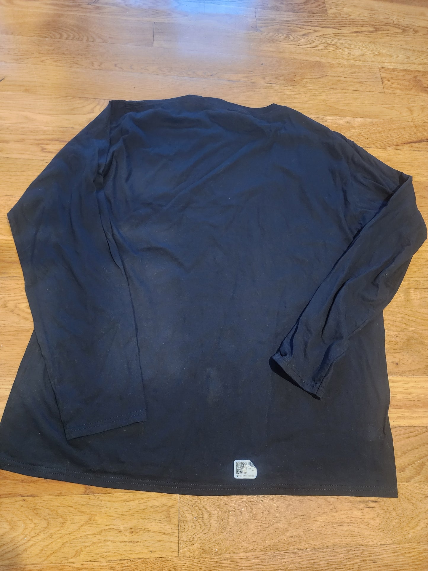 Smell Fabric Black Long Sleeve T-shirt XL
