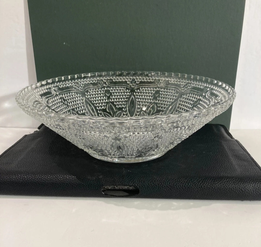 Vintage Crystal Heritage Hobnail Fruit Bowl By Federal Glass Co. 10-1/2" in diameter