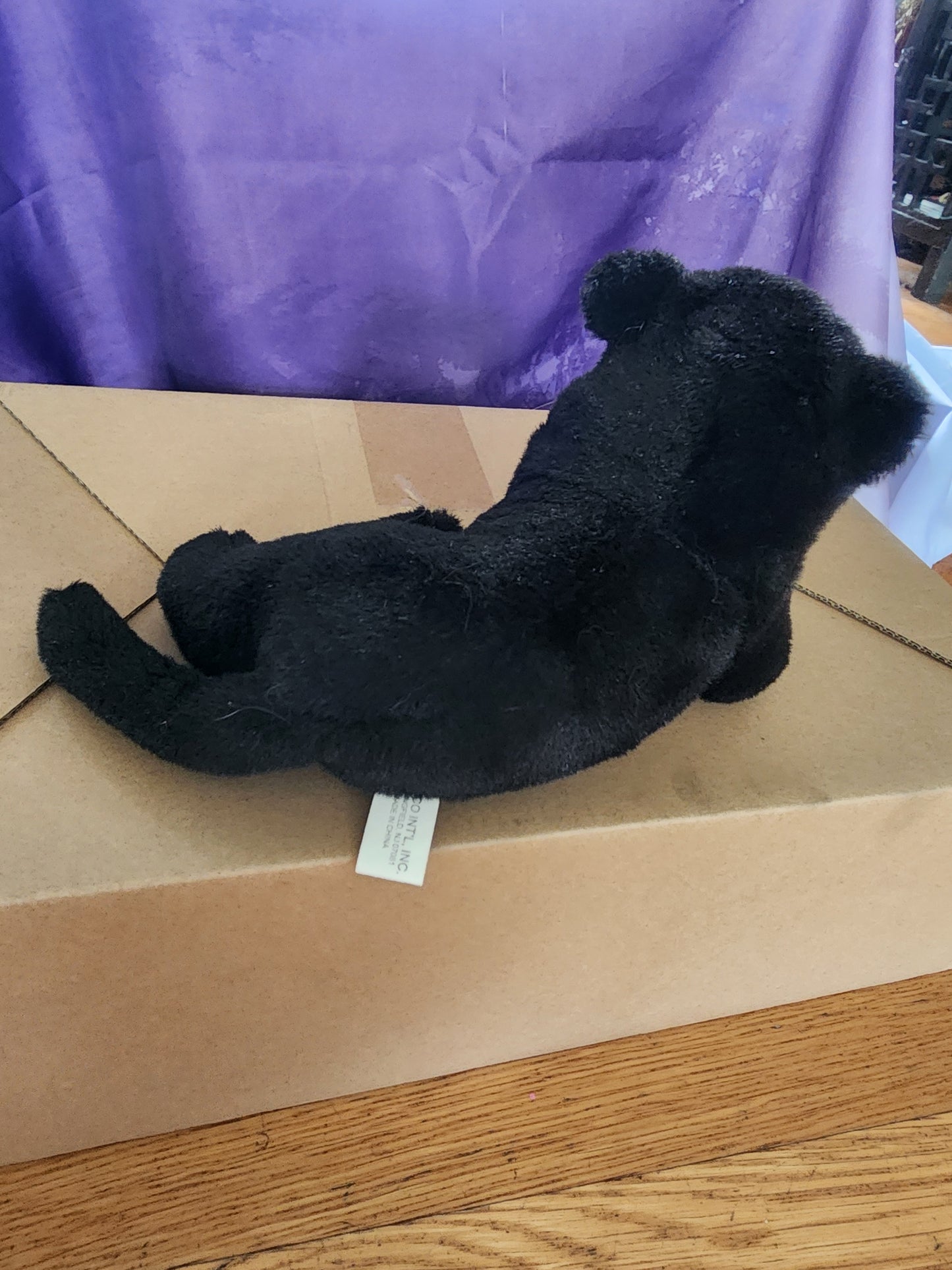 Anico 9" Black Panther Plush Toy Stuffed Animal - Sleek Dark Feline Cat