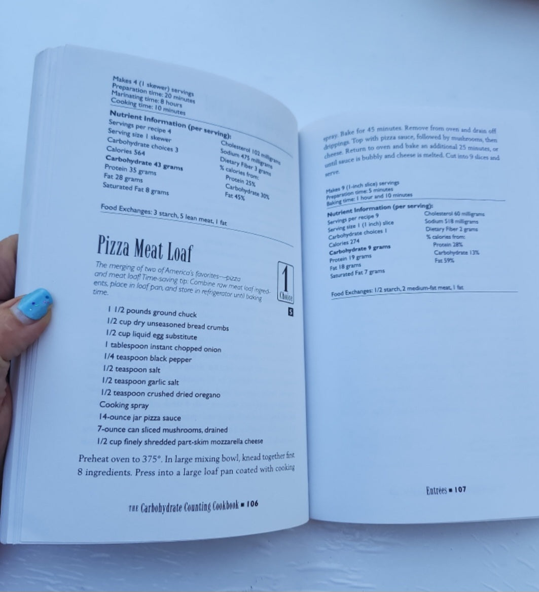 Carbohydrate Counting Cookbook by Ross & Geil (1998, PB for diabetics
