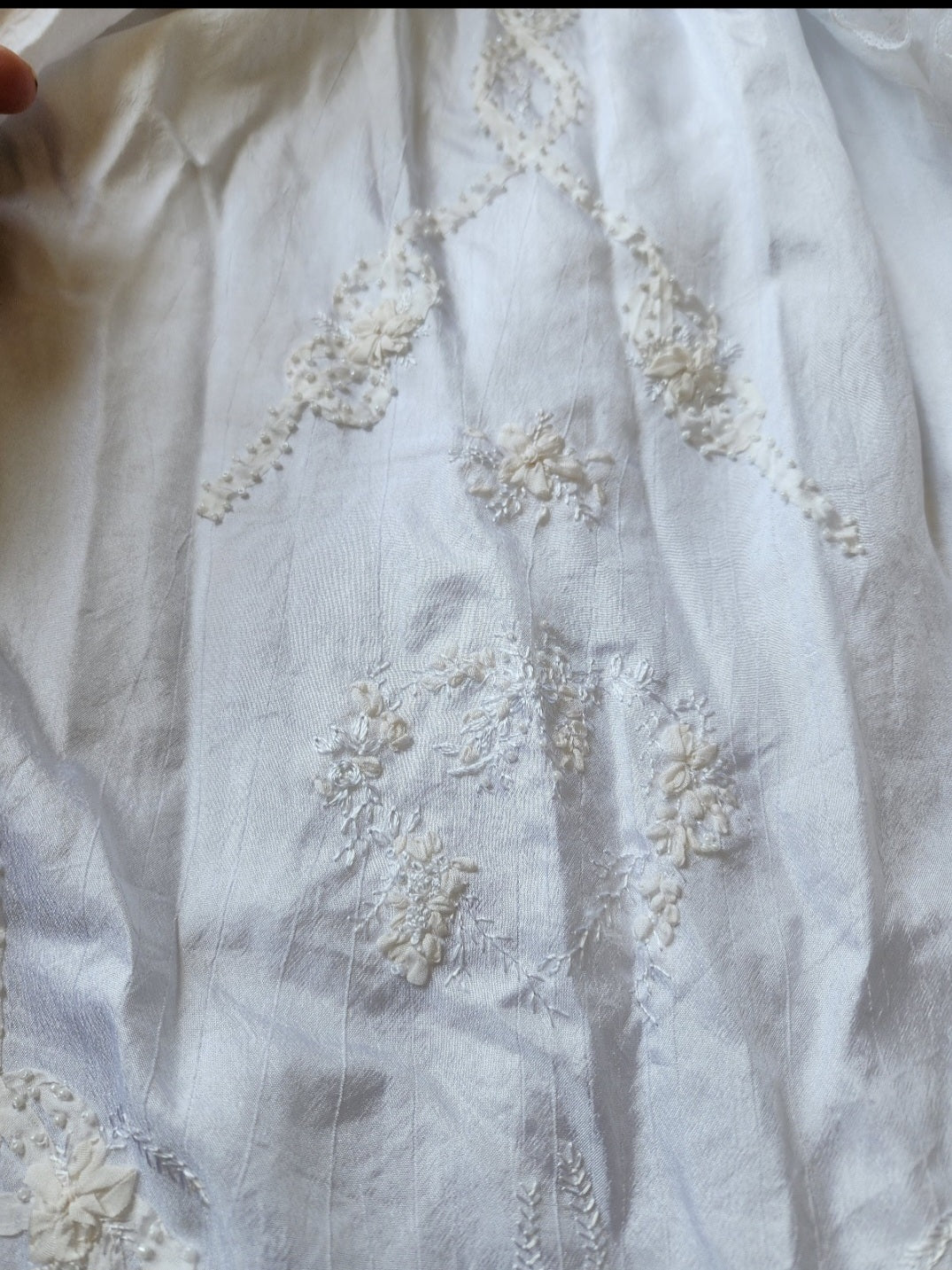 Vintage Heirloom Baby Christening Gown - Intricate Lace & Embroidery (3–6 Months)