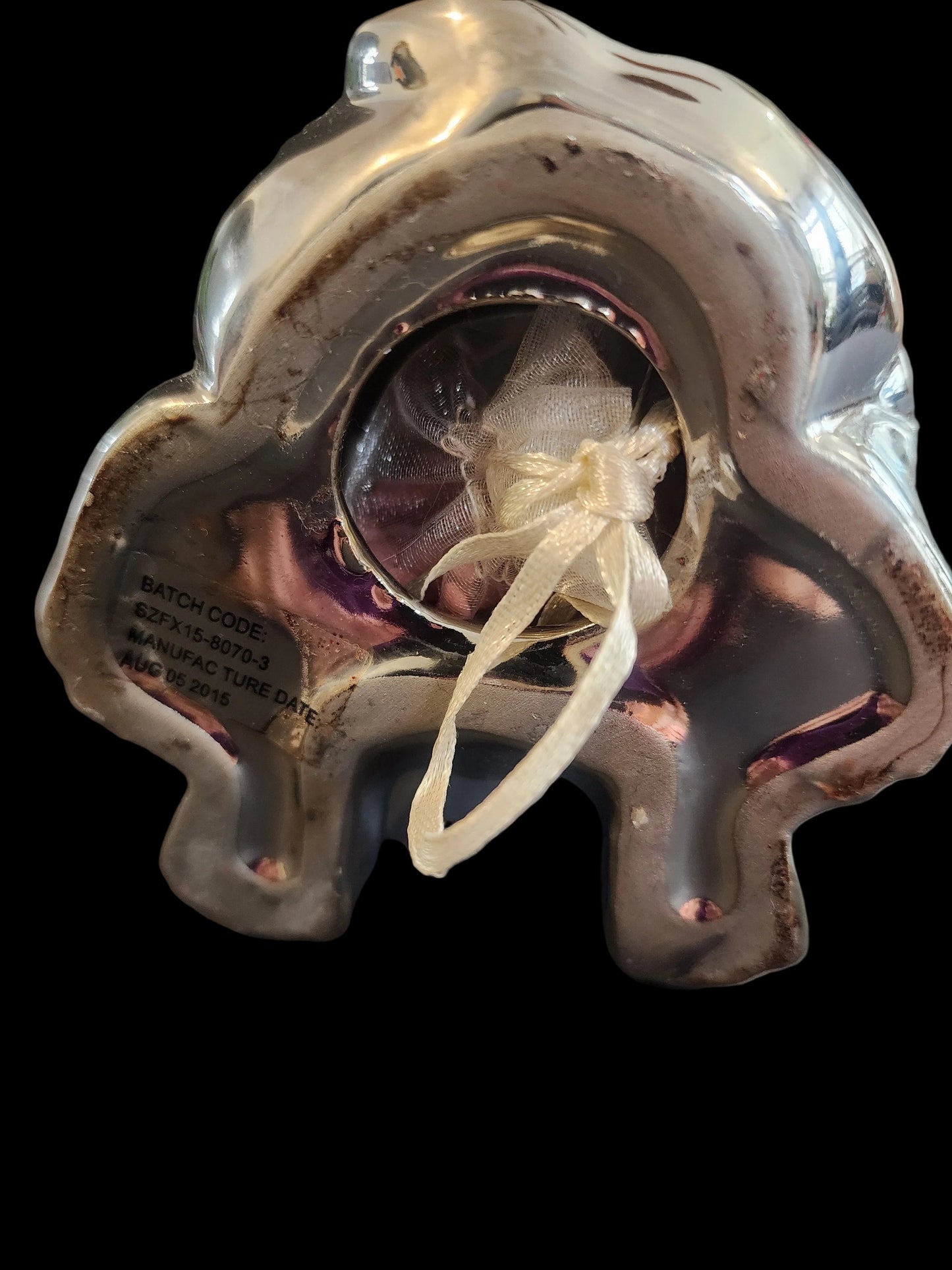 Vintage-Style Silver Chrome Ceramic Dog Bulldog Figurine Potpourri & Scent Diffuser