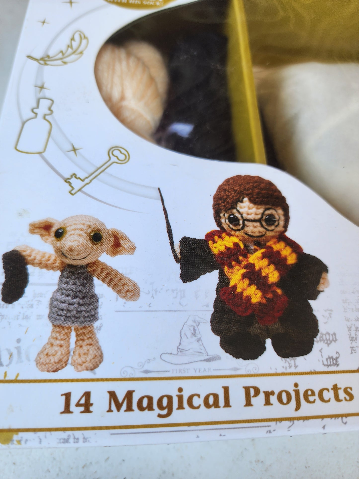 Harry Potter crochet book & kit with yarn and pattern book,