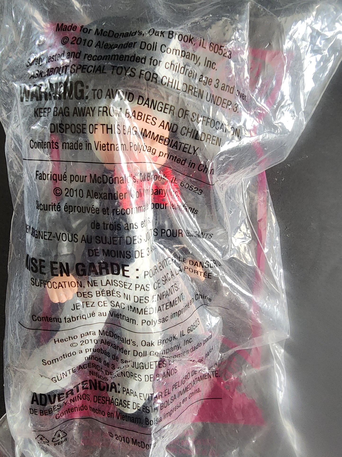 2010 MADAME ALEXANDER ALICE IN WONDERLAND MAD HATTER DOLLS MCDONALDS HAPPY MEAL 5"