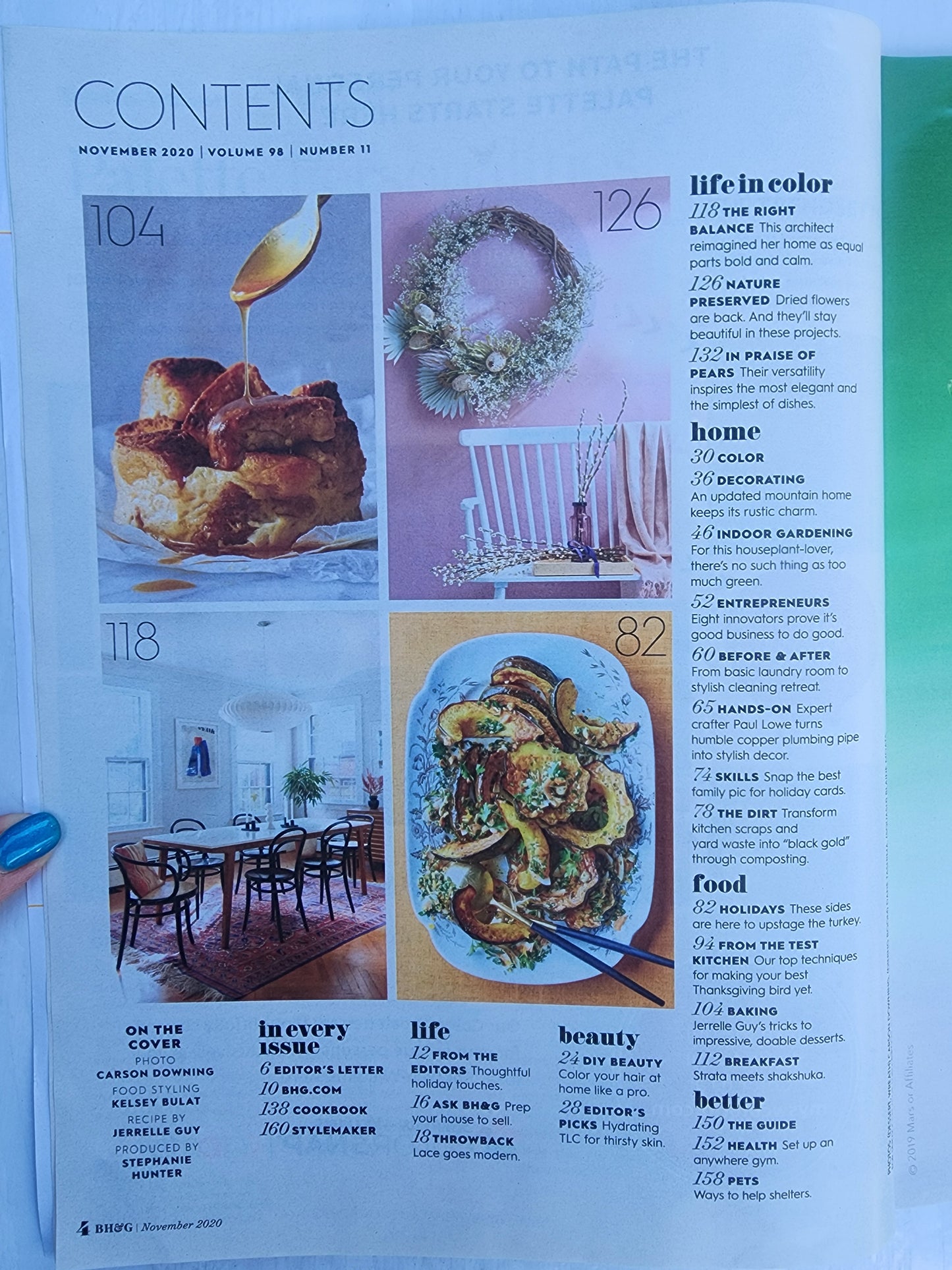 Better Homes & Gardens Magazine NOV 2020 The Thanksgiving Favorites YUM! How To make this Holiday special.