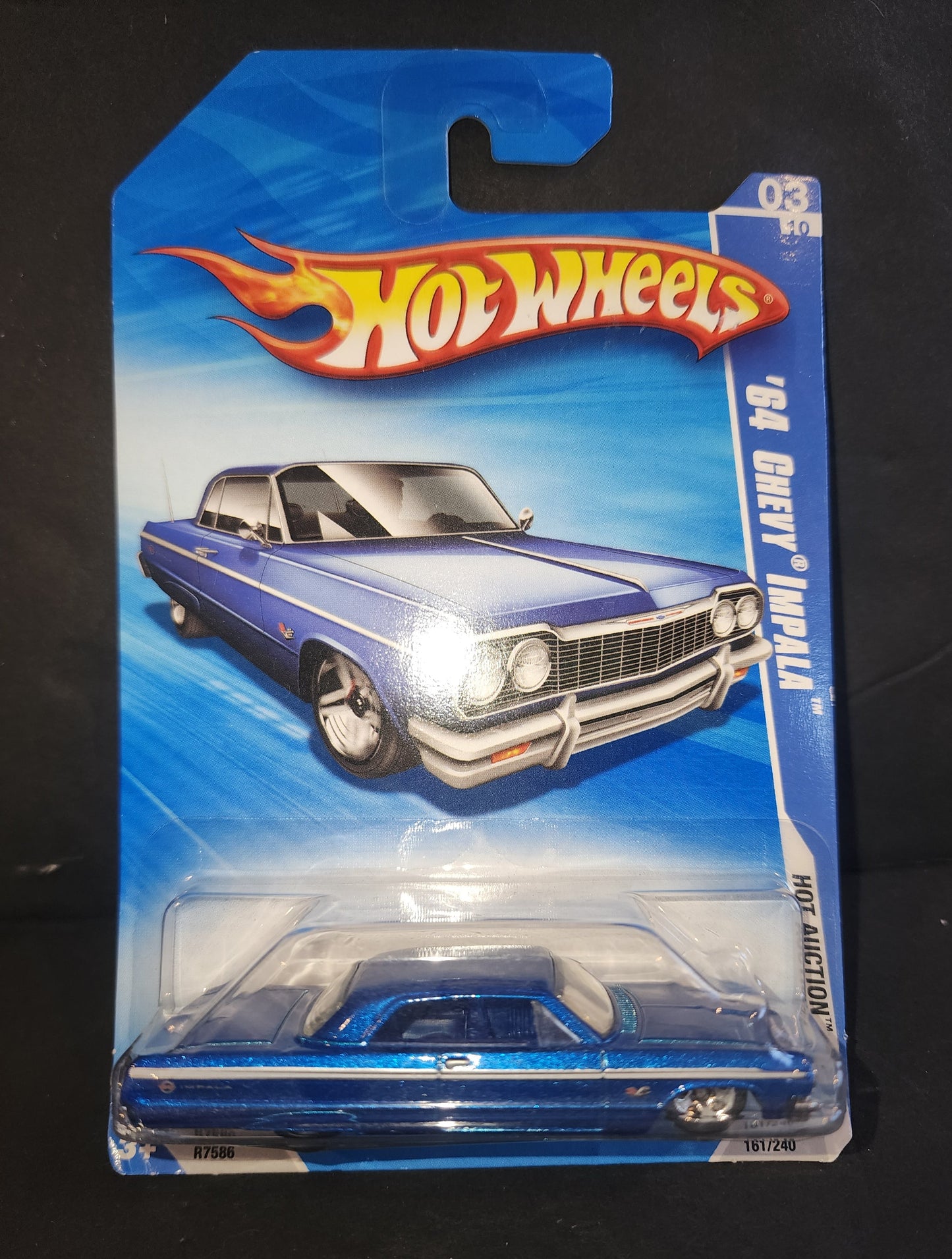 HOT WHEELS 1:64, '64 CHEVY IMPALA, 03/10, 161/240, R7586, BECOMING RARE, BIN#5
