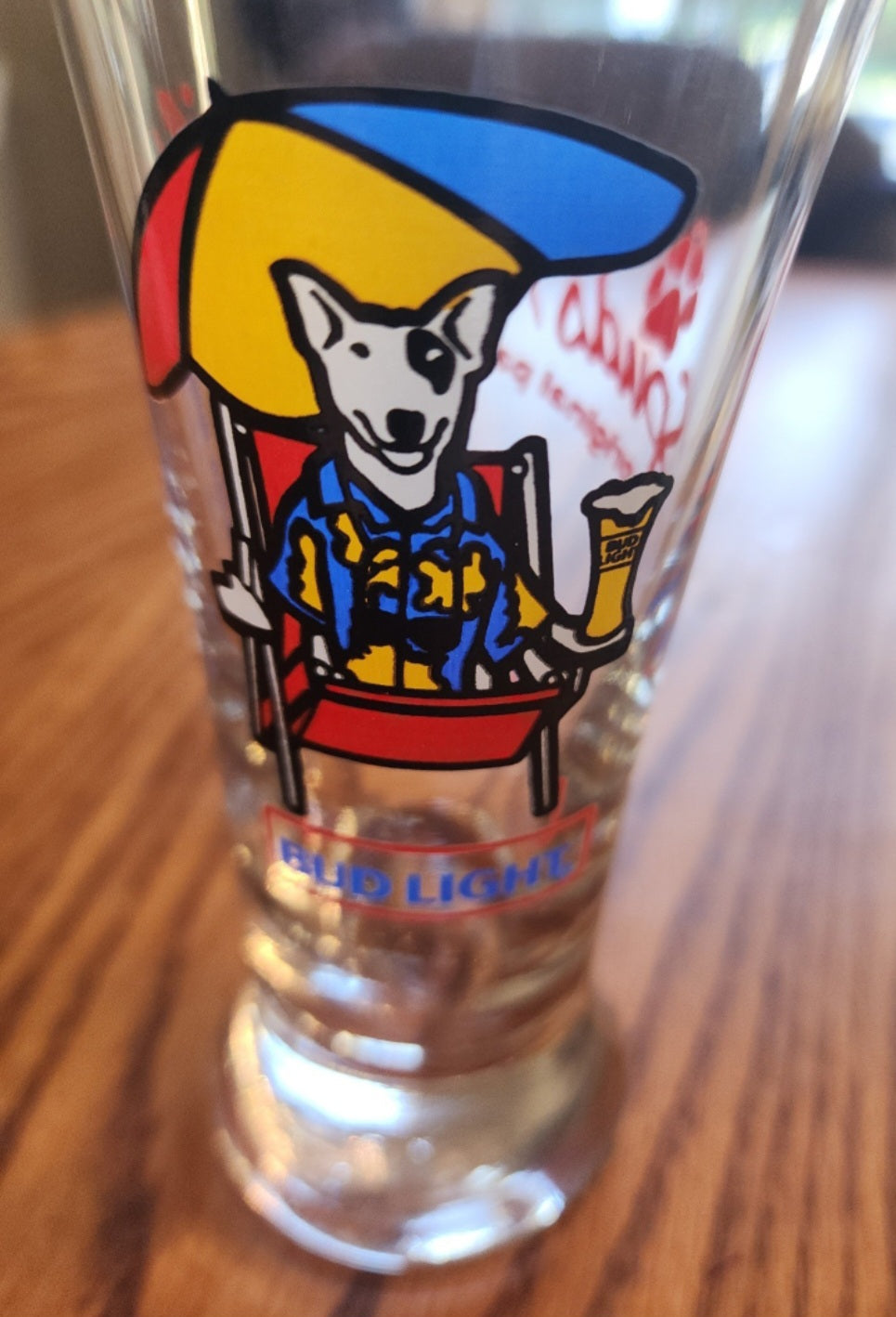 Vintage Beer Glass 1987 Budweiser Spuds McKenzie Party Animal Bud Light