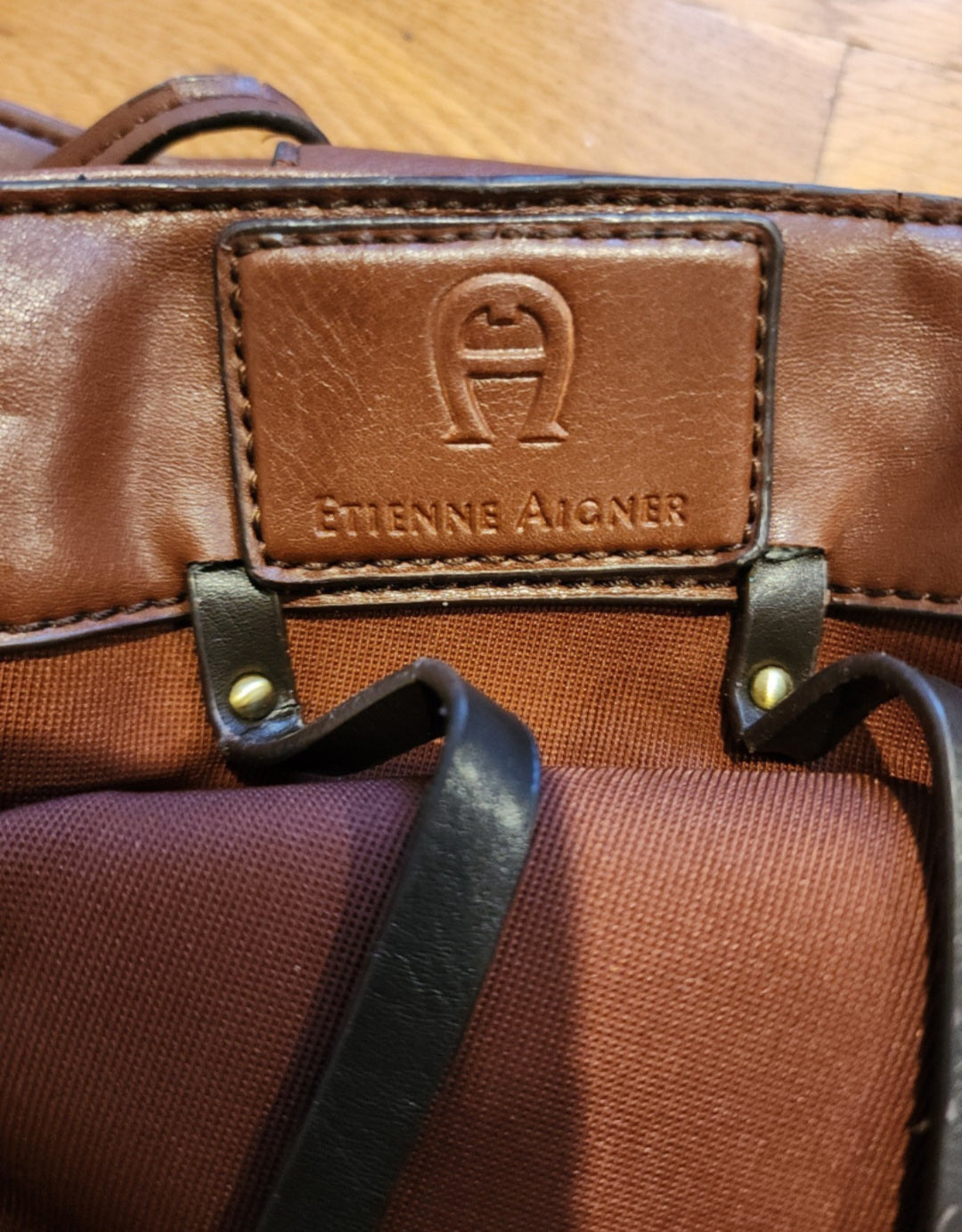 Vintage Etienne Aigner  Drawstring Bucket Bag Purse