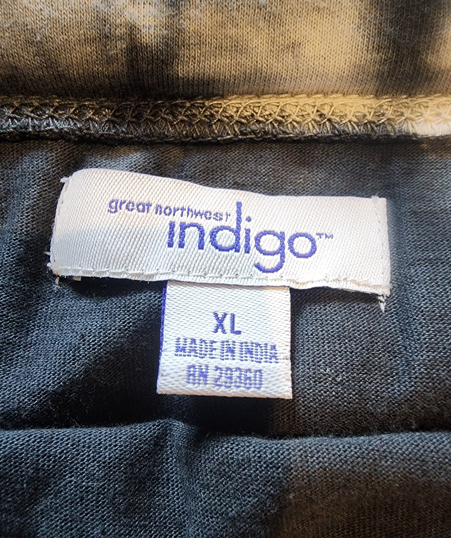Indigo Skirt Long black & White Tie-Dyed Pull-On Maxi XL
