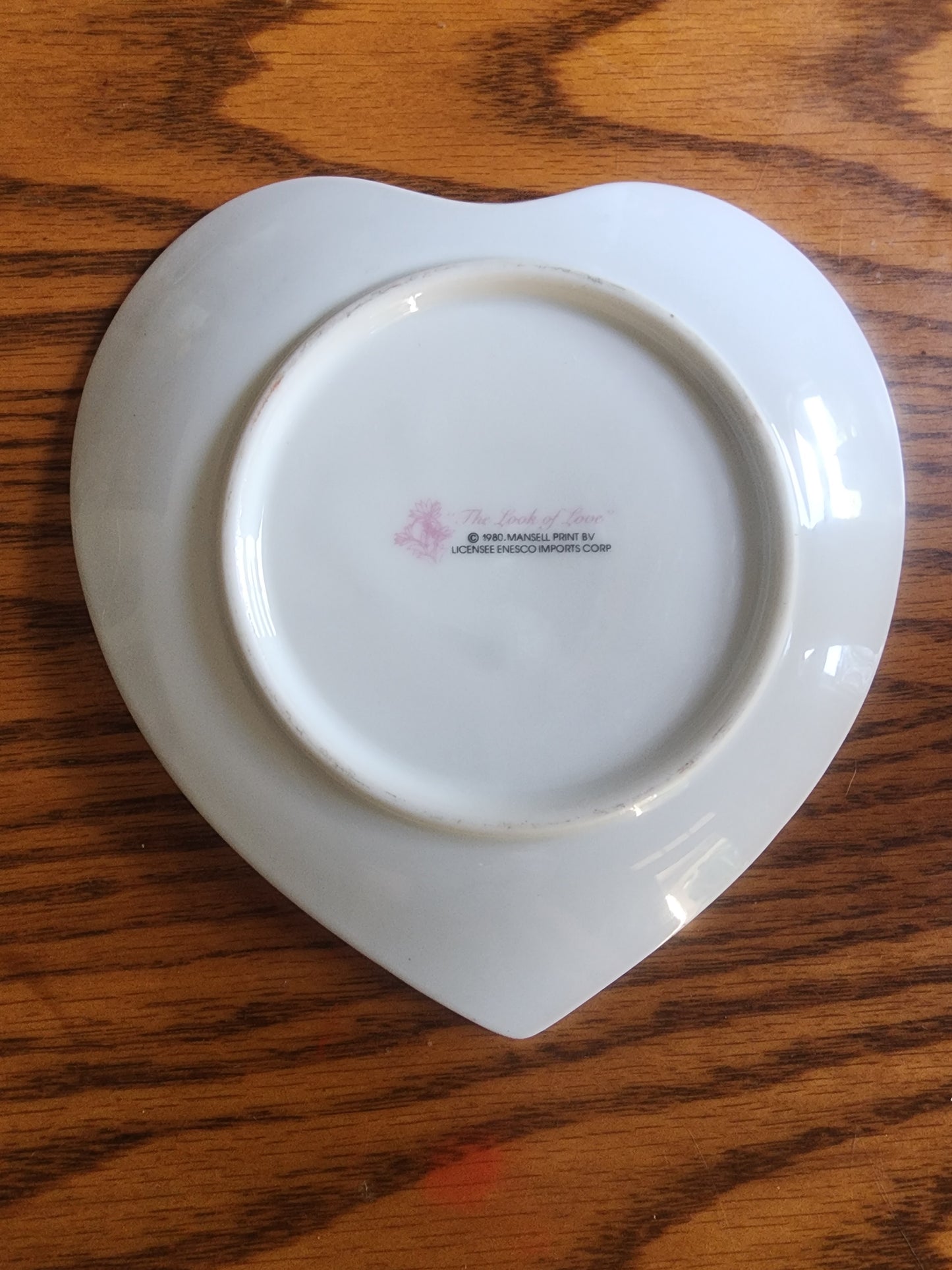 Enesco 1980 Plate The Look of Love Trinket Dish Girl Portrait