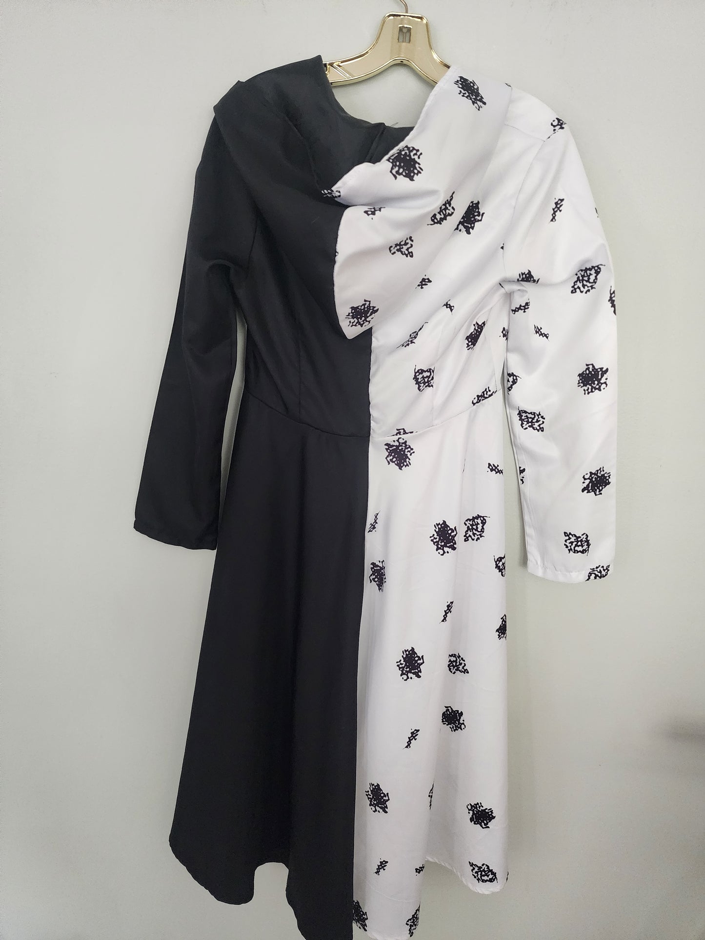 Cruella De Vil Cosplay Costume Dress Outfit Halloween Carnival Suit Medium