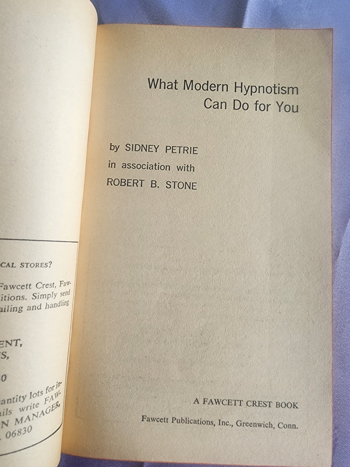 What Modern Hypnotism Can Do For You by Sidney Petrie (1972, Paperback) VTG