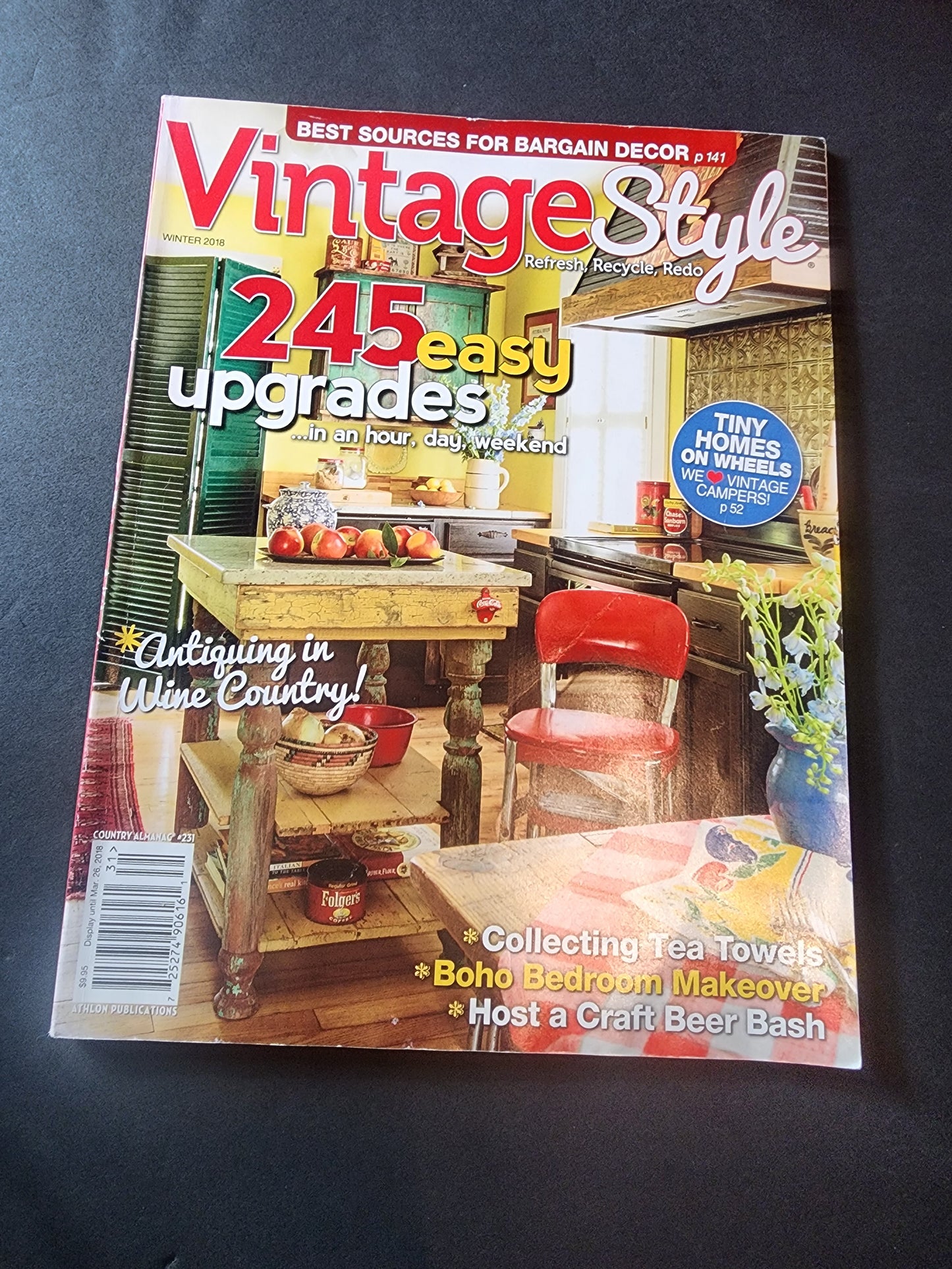 Winter 2018 Country Almanac Vintage Style Magazine, Refresh, Redo, Recycle,