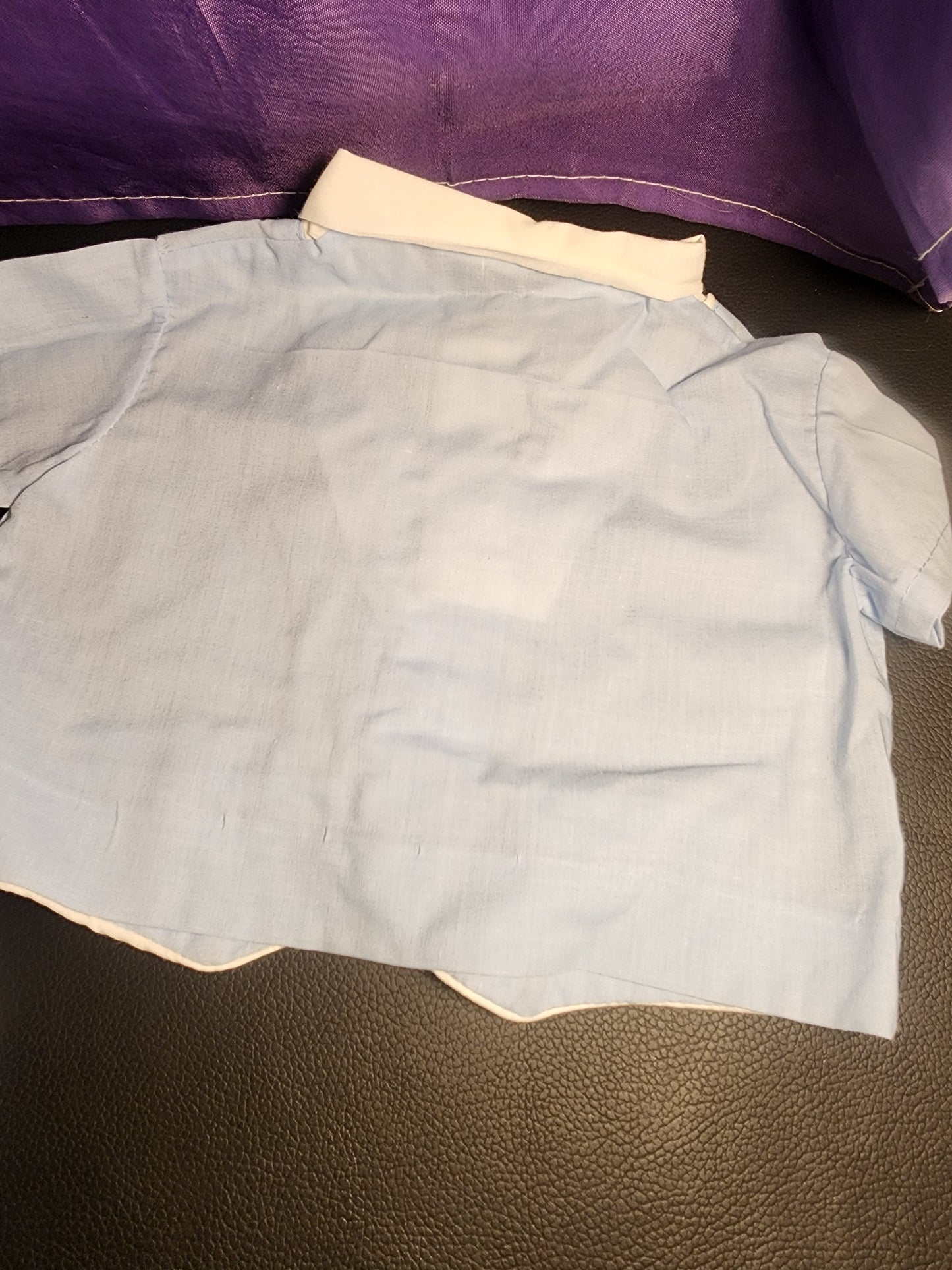 Vintage Classic Blue Newborn Outfit with Vest and Bow Tie