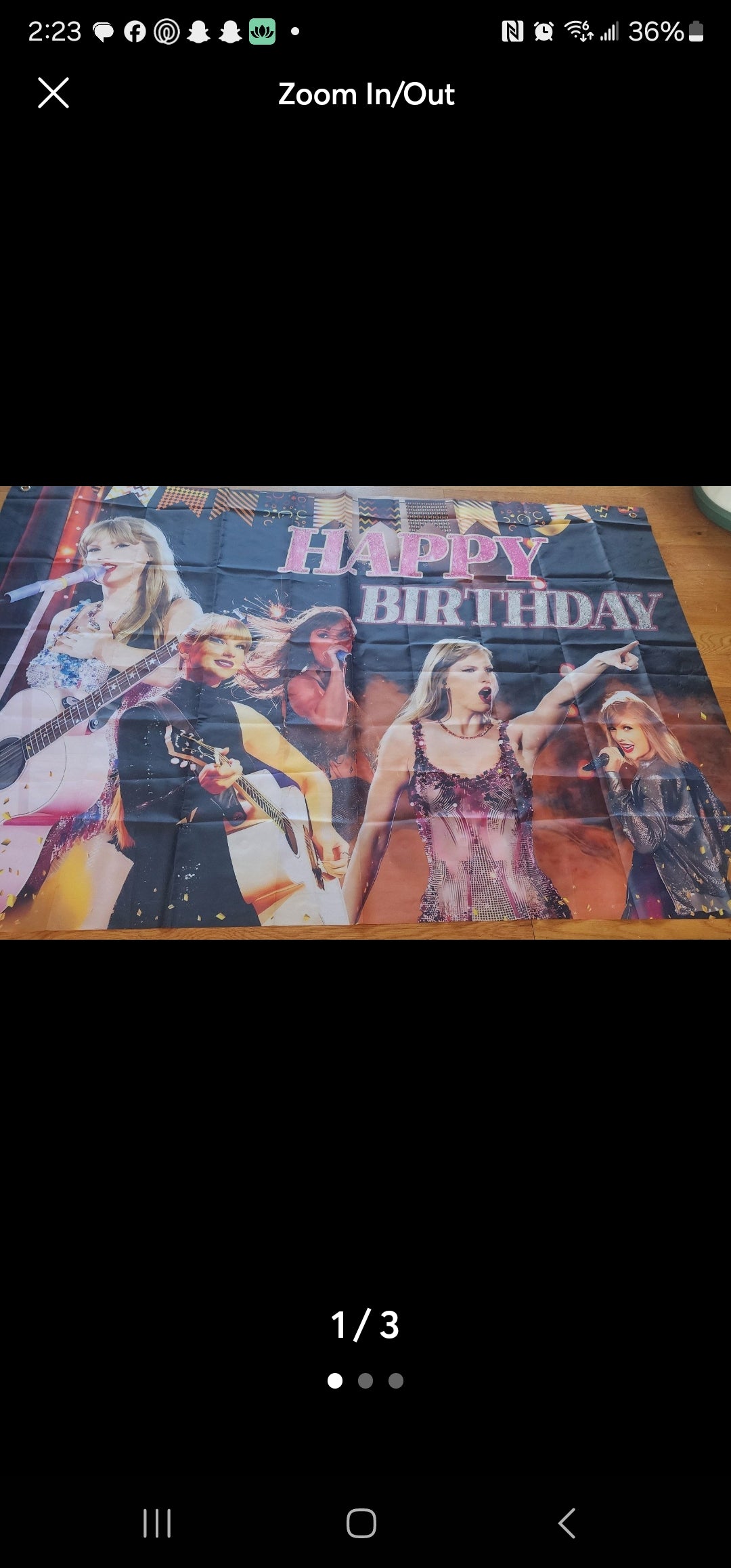 Big Taylor Swift Happy Birthday Banner