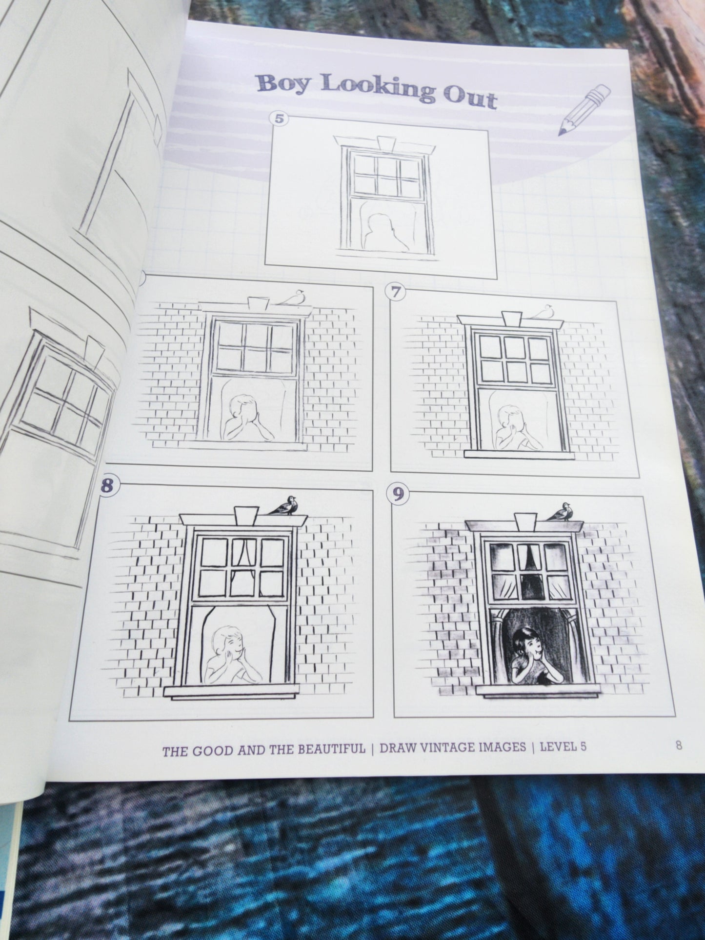 The Good and the Beautiful Draw Vintage Images Set, Levels 1-5 Complete Homeschooling Art Book