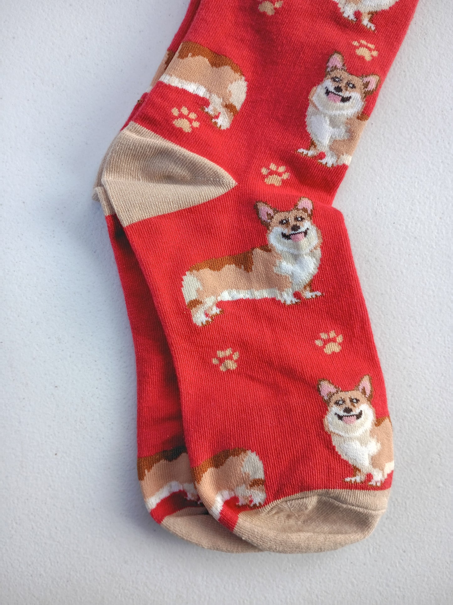 New Socks with Corgis by Happy Trails soft combed cotton, one size fits most