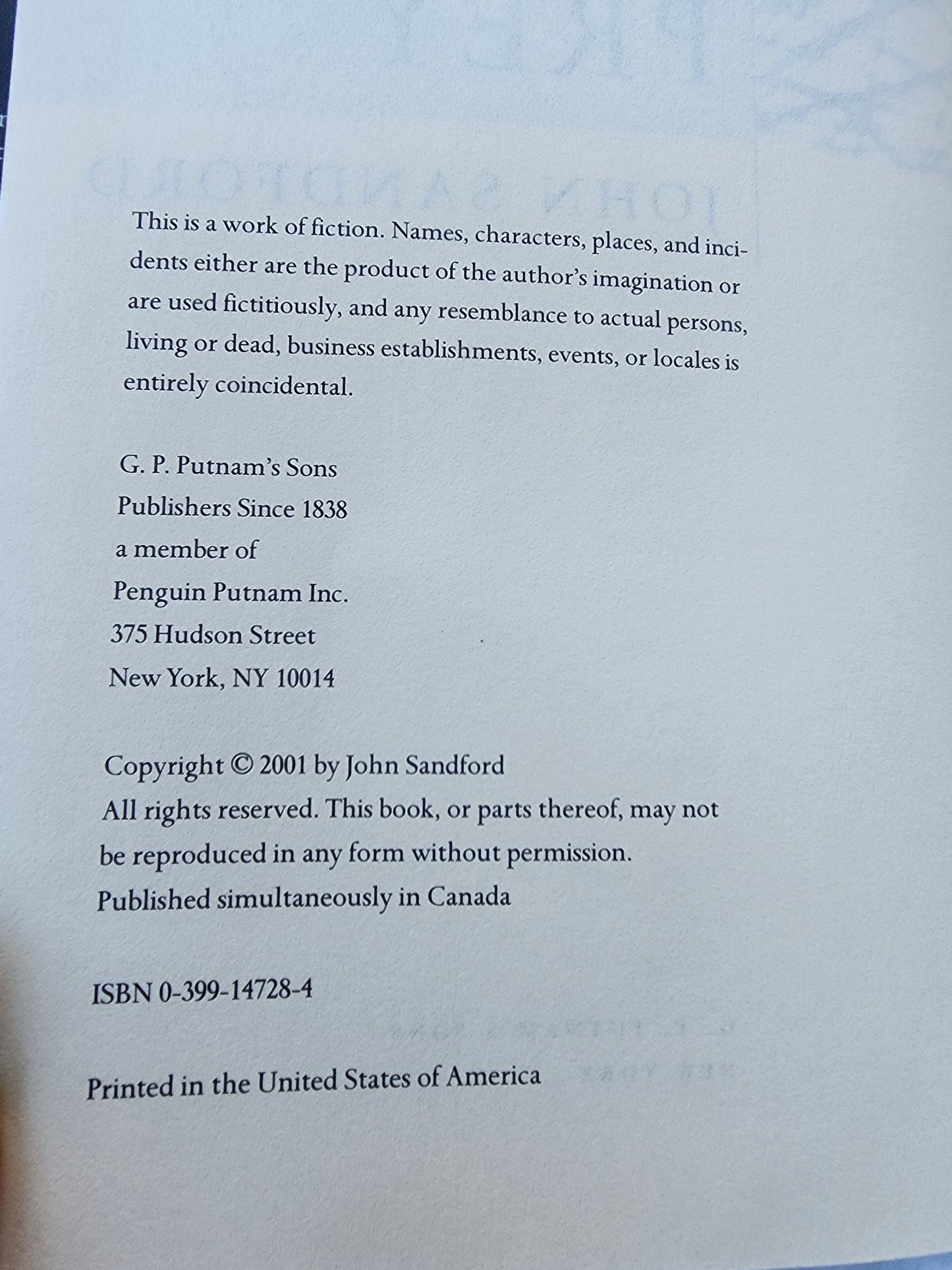 Chosen Prey by John Sandford Hardcover with Dust Jacket