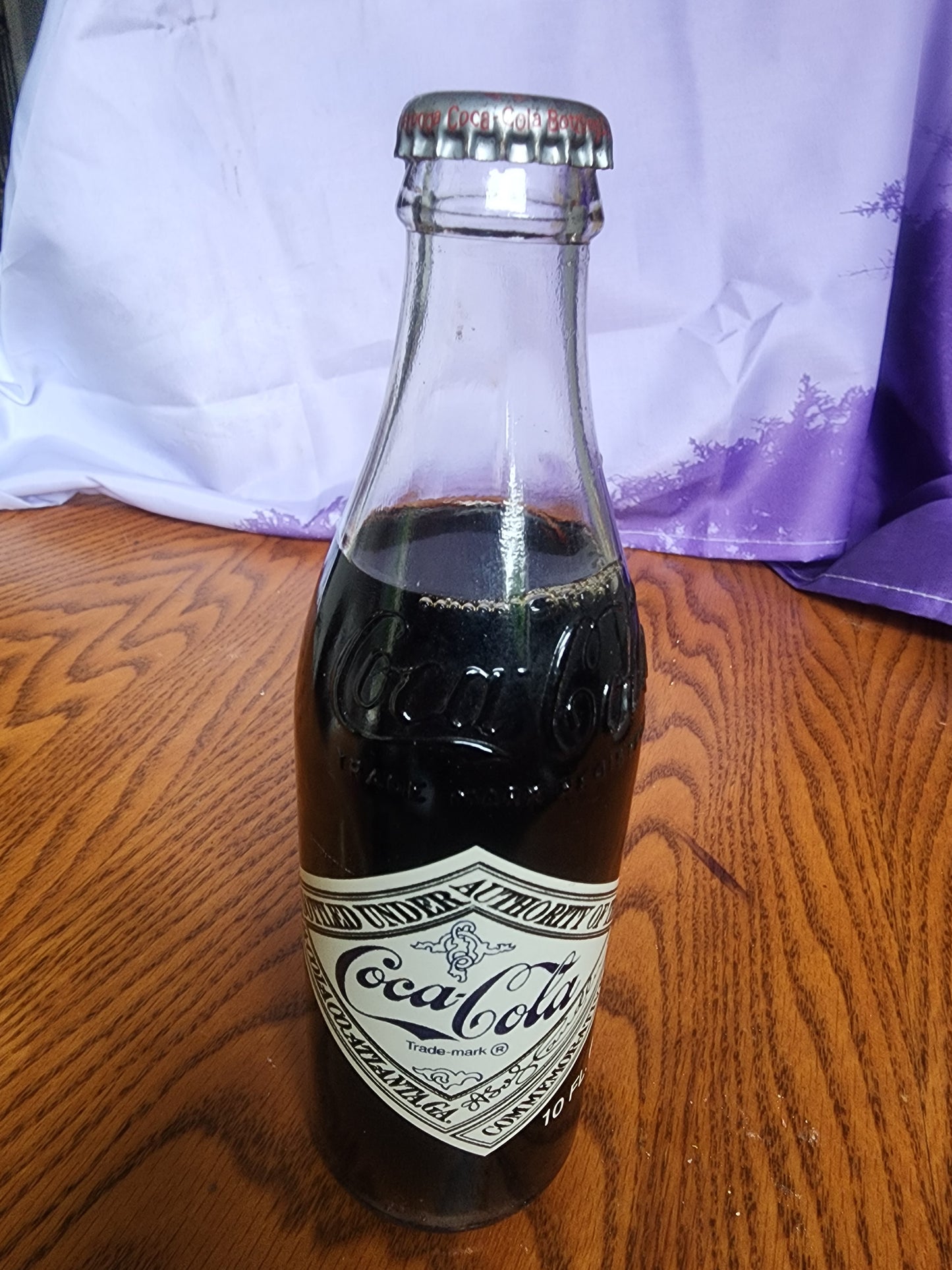 Coca-Cola Soda Pop 1975 75th Anniversary Full Unopened 10 oz. Bottle