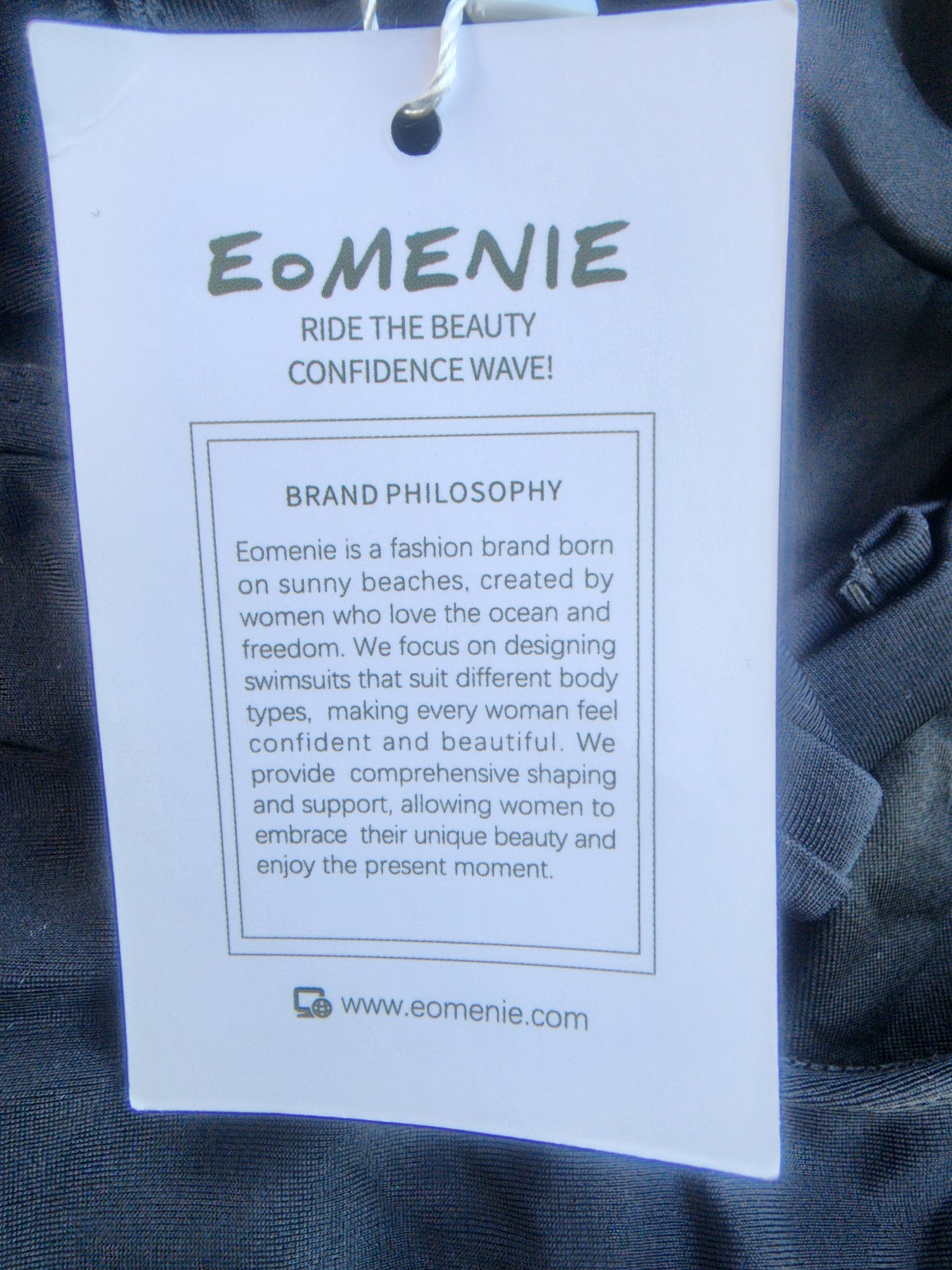 Eomenie Women's One Piece Swimsuit Tummy Control Slimming Bathing Suit Ruched Swimwear Tie Back Shell Stitch Swim Suit