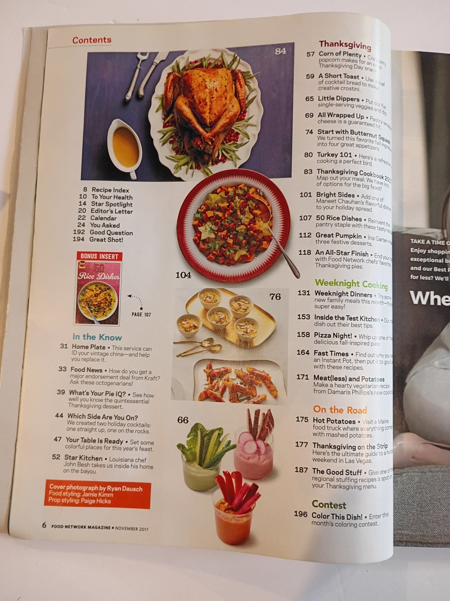 Food Network 2017 Thanksgiving Issue 149 Holiday Recipes Turkey, Gravy, Pies