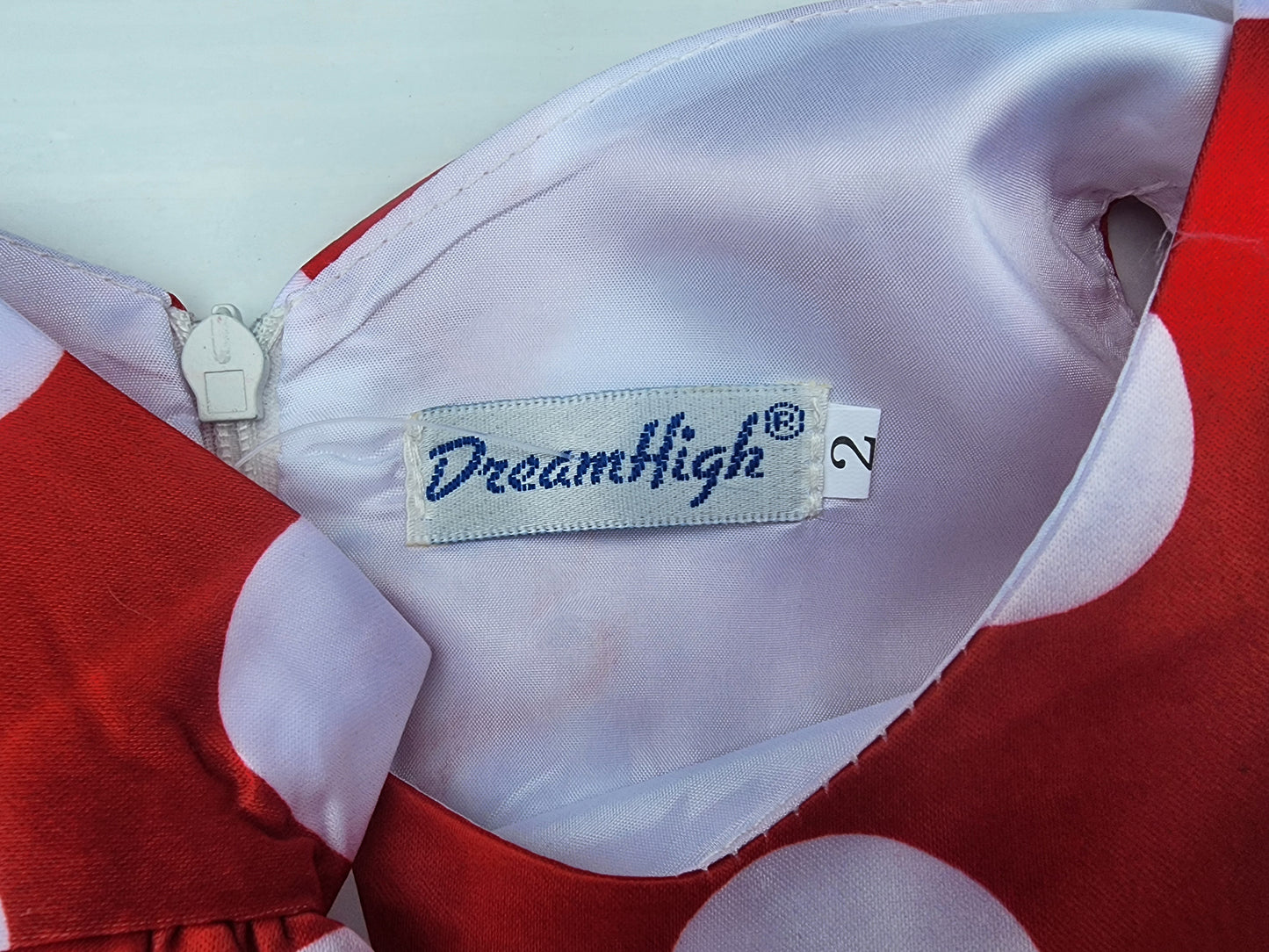 New Dream High Girls' Red & White Polka Dot Dress Minnie Mouse Style size 2