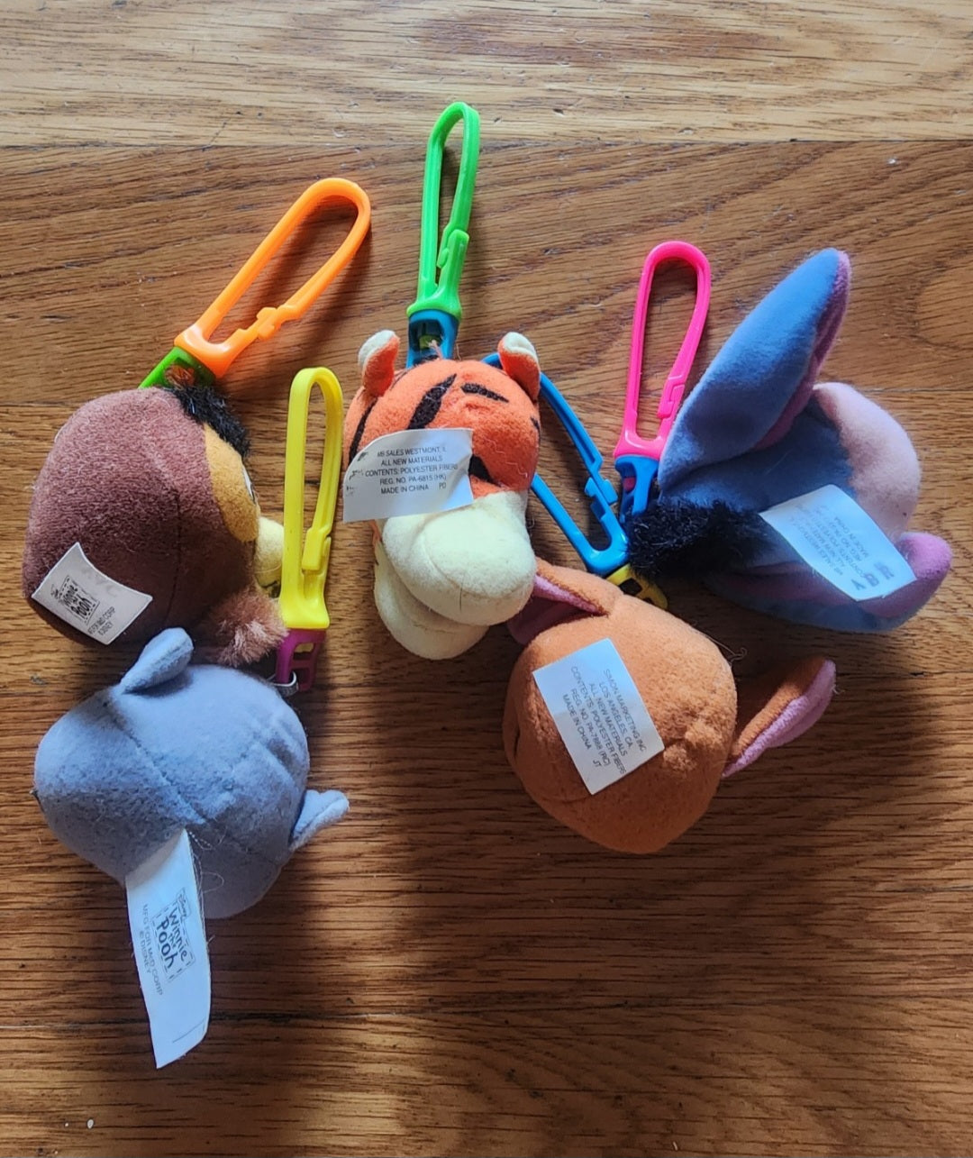 VTG Disney McDonalds Winnie The Pooh friends Plush Keychain Backpack Clip