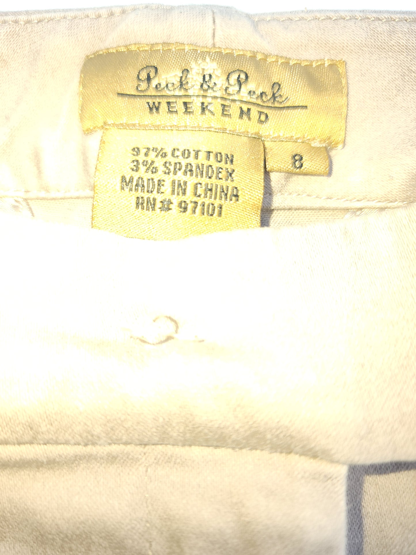 Women's Tan Pants Peck & Peck size 8