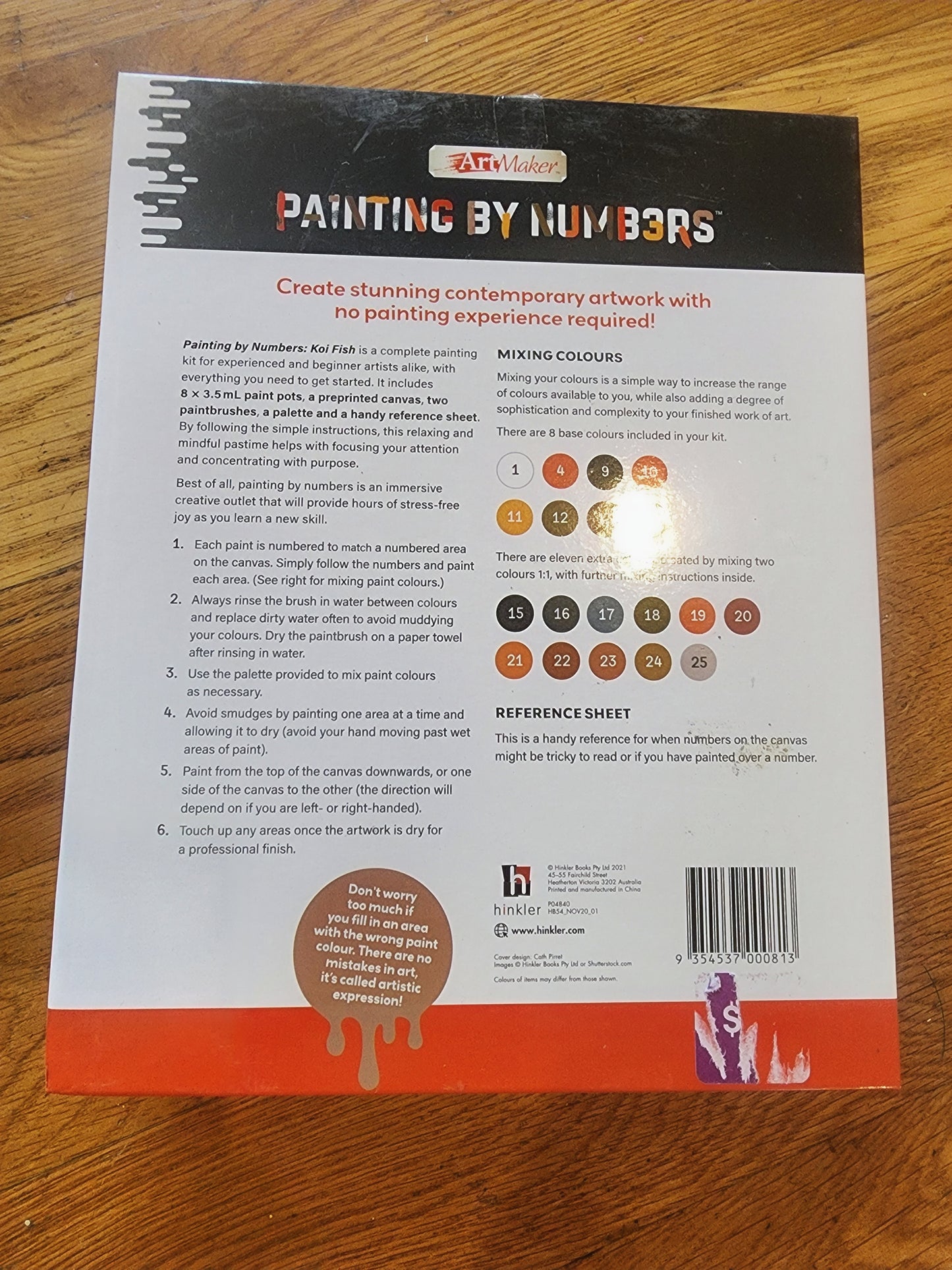 Art Maker PAINTING BY NUMBERS: KOI FISH w/ Supplies~~NIP