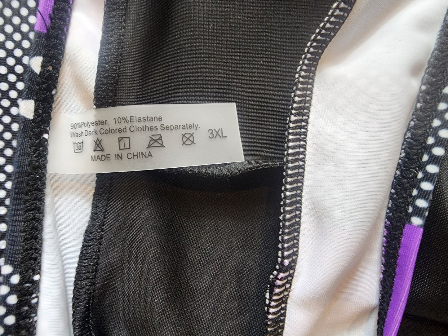 Women's Plus Size Swimsuit 18-20 Purple Black White