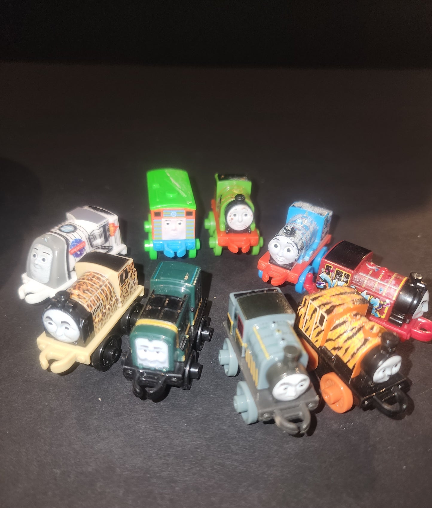 Thomas & Friends Minis Lot of 9 - Rare Themes (Tiger, Graffiti, Metallic & More)