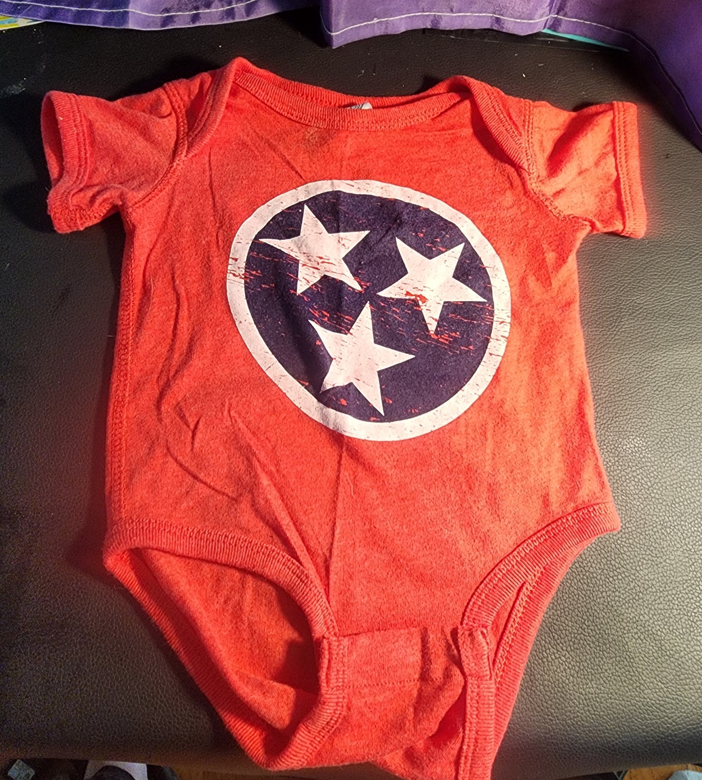 Tennessee Tri-star Onesie 6 Months Red White & Blue