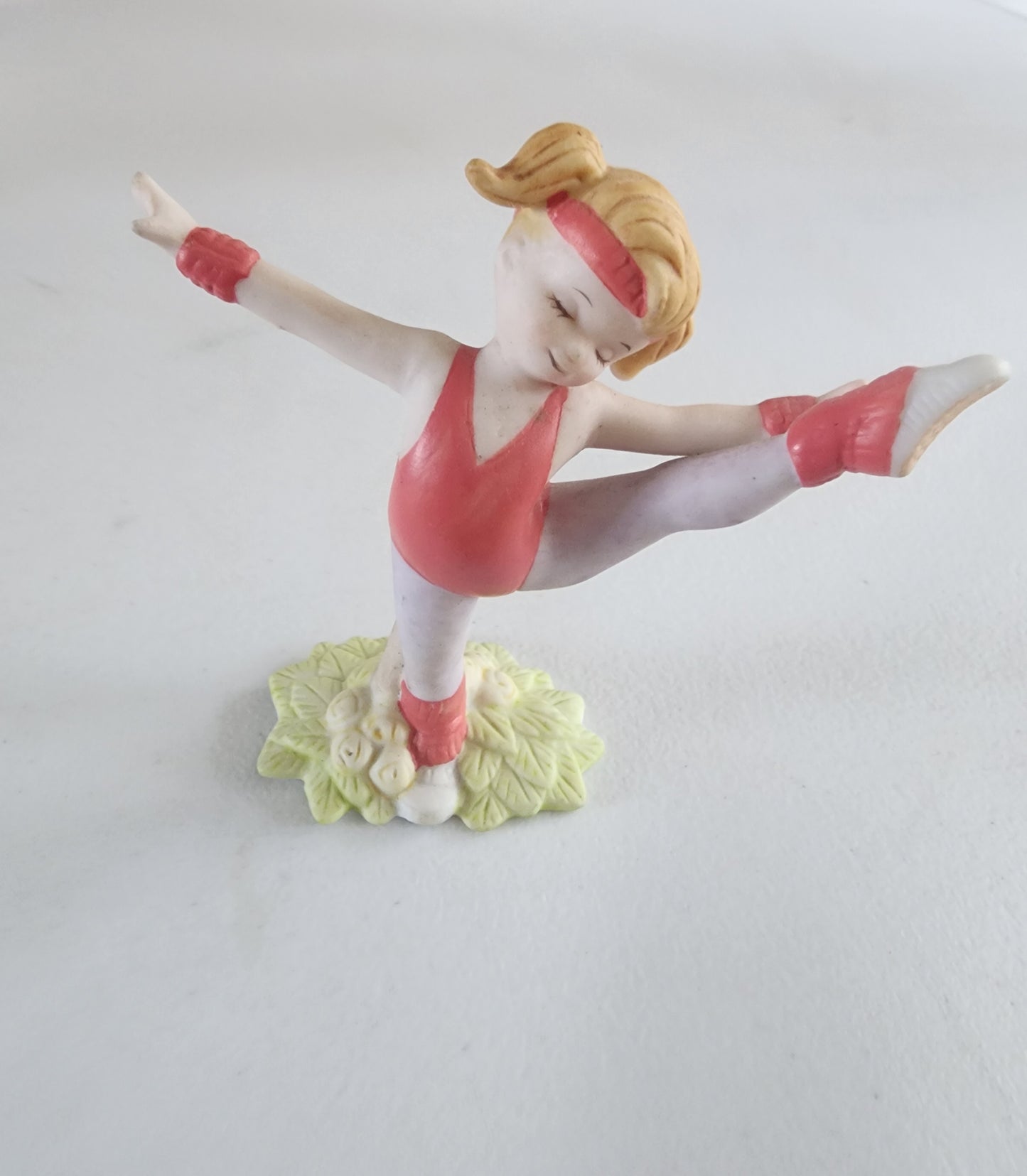 70s Vintage George Good Taiwan Porcelain Gymnastics Girl Figurine Gymnast