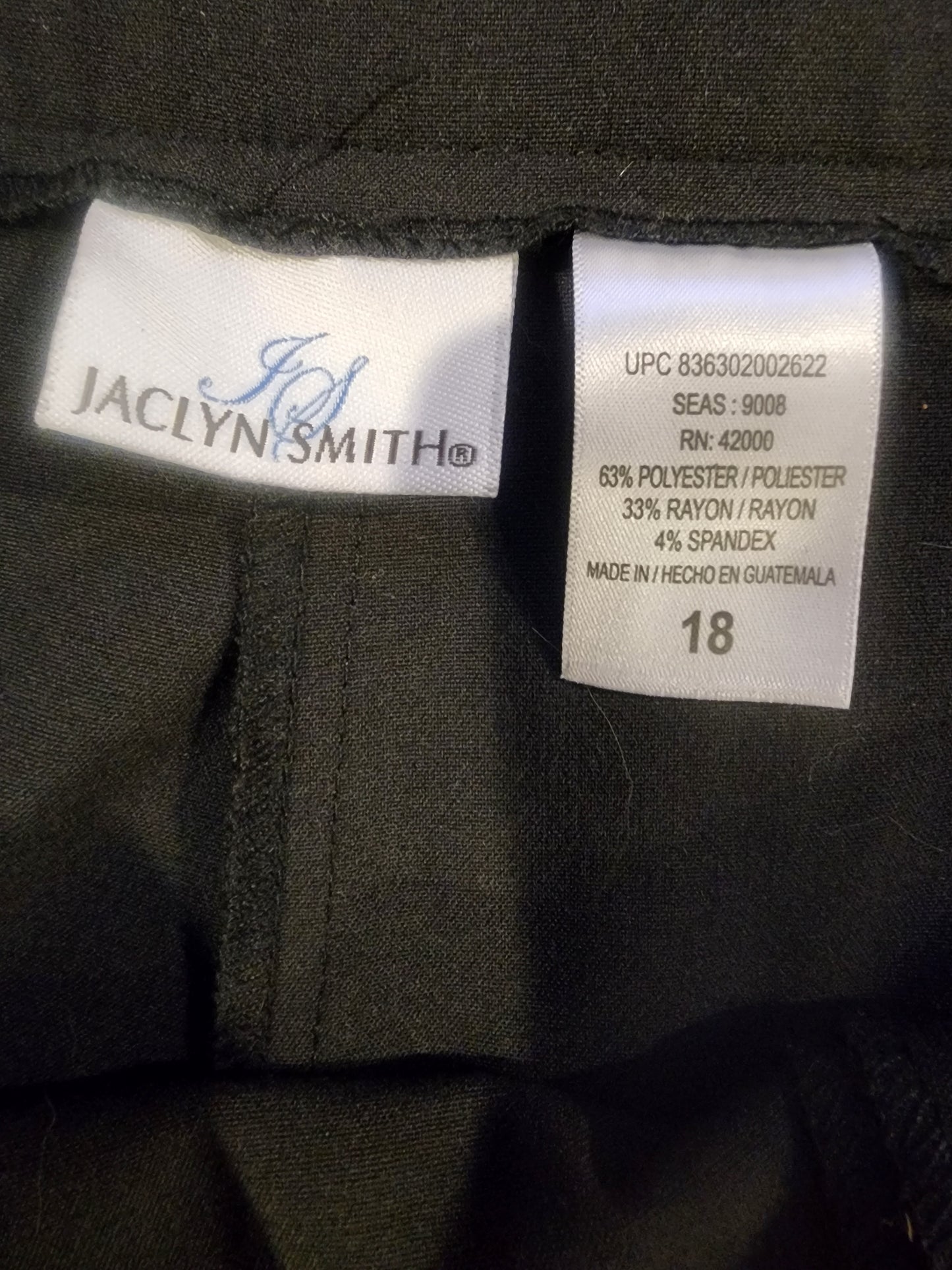 New Jaclyn Smith Women's Black Dress Pants 18