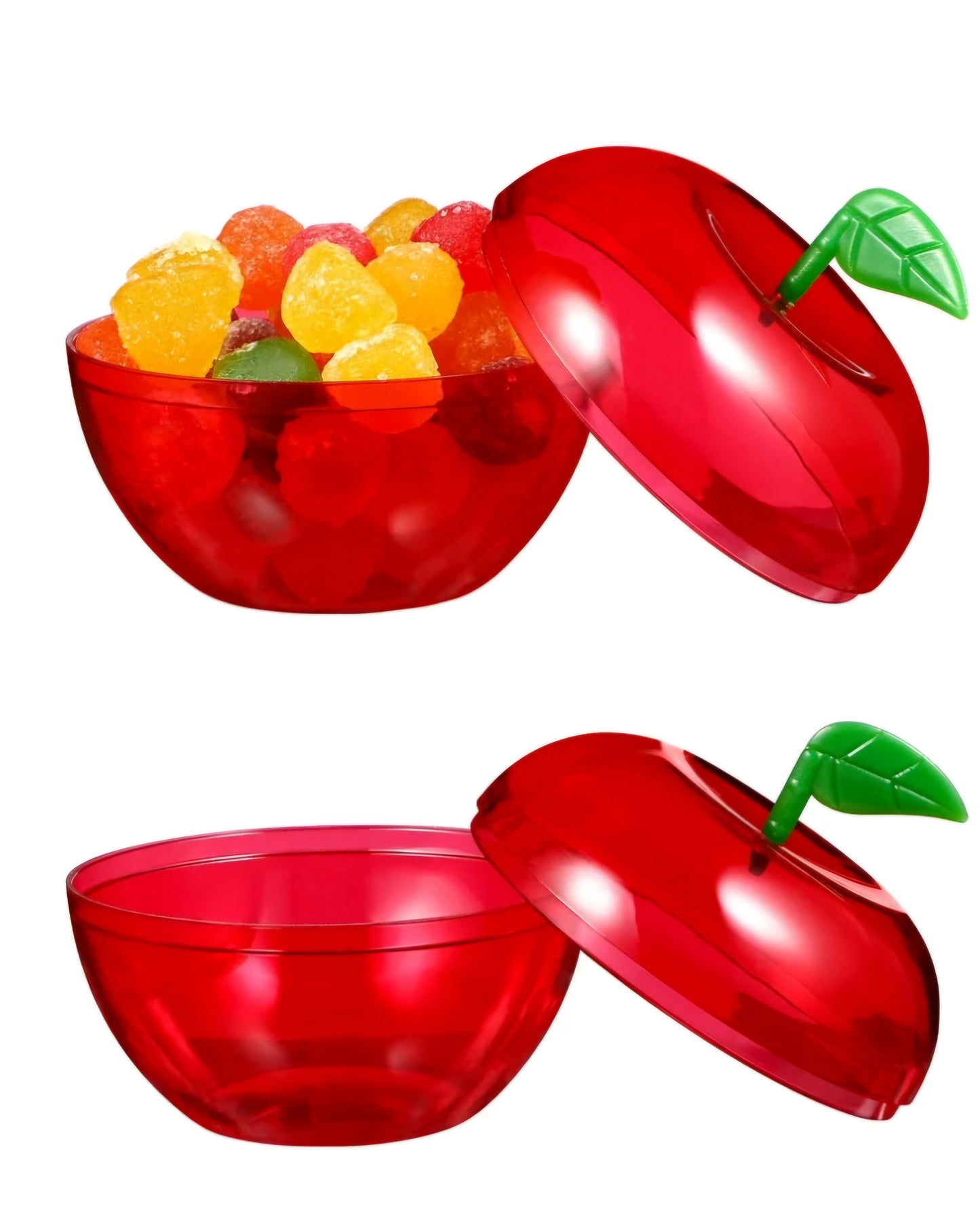 23 Pcs Red- Container Candy Plastic Apples Decorative Fillable Ornament