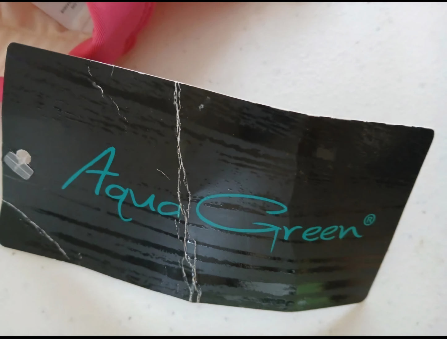 Asymmetrical Strap One Piece In Pink By Aqua Green XL 16 swimsuit