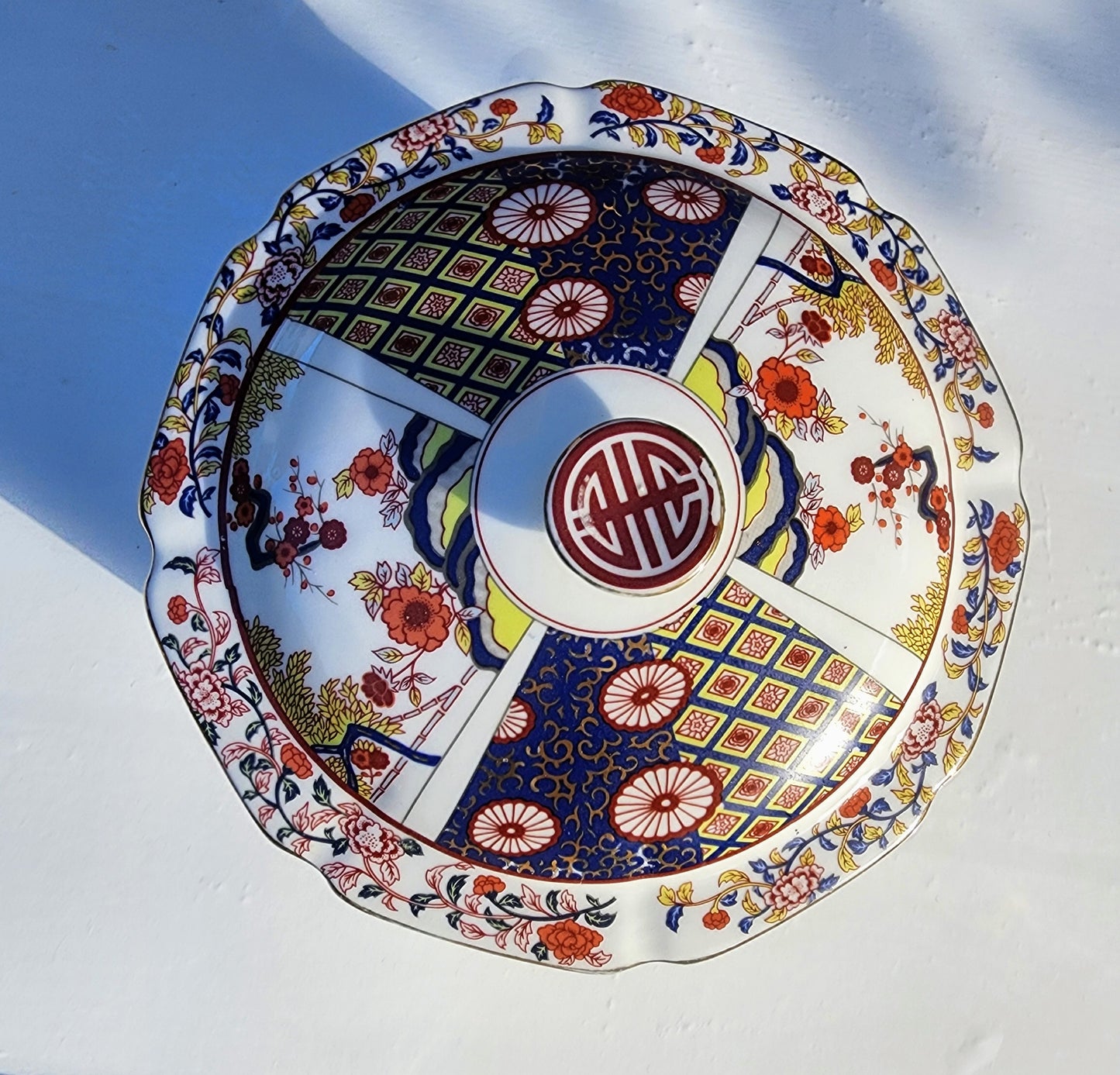 8" Asian Tatung Imari Cathay Octagon Covered Casserole Serving Bowl China