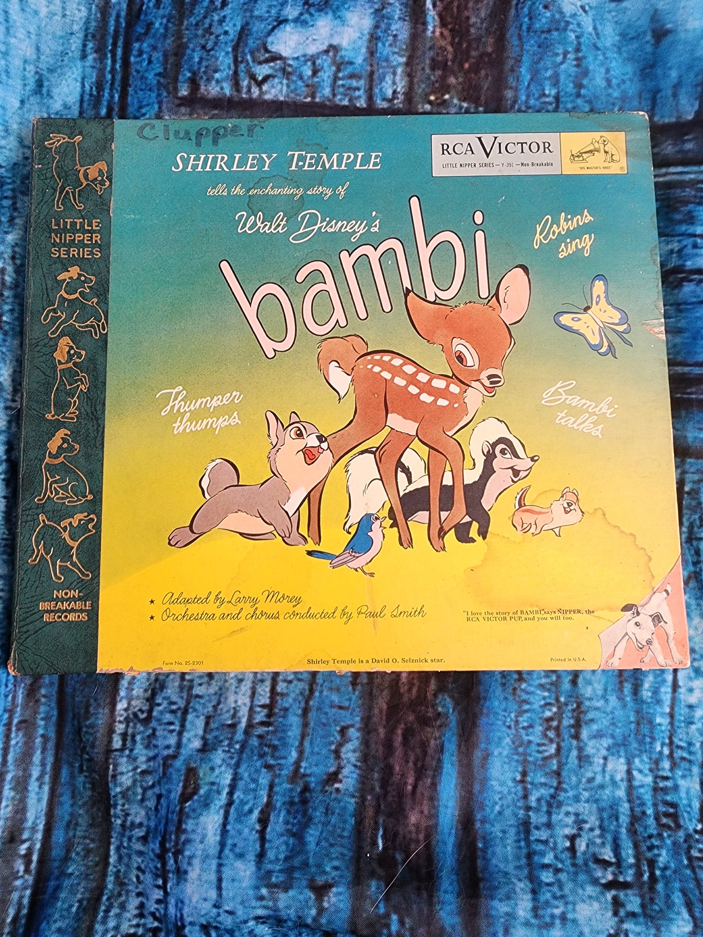 VTG RCA Victor Little Nipper Shirley Temple Tells the Story of Bambi (1949)