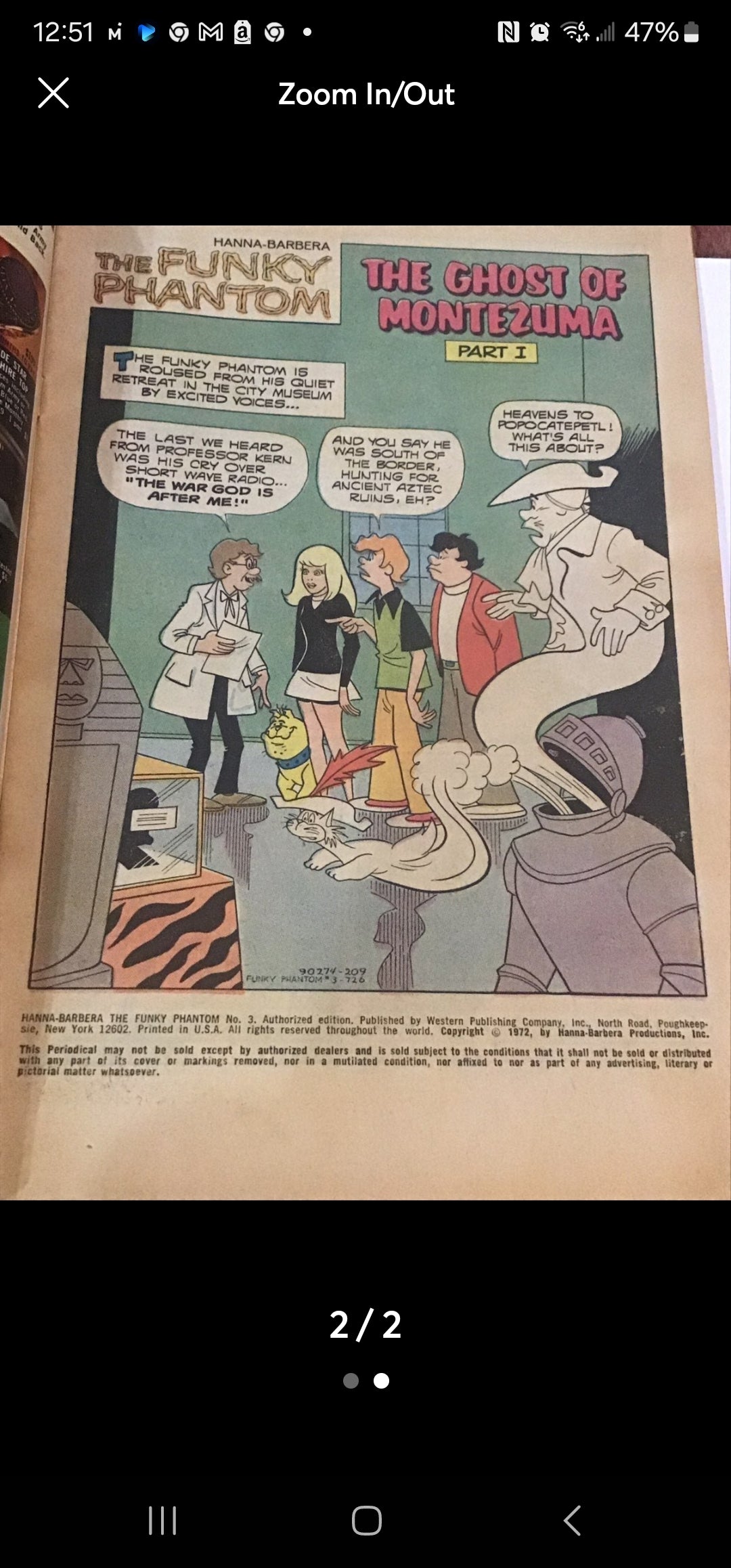 The Funky Phantom Comic Book