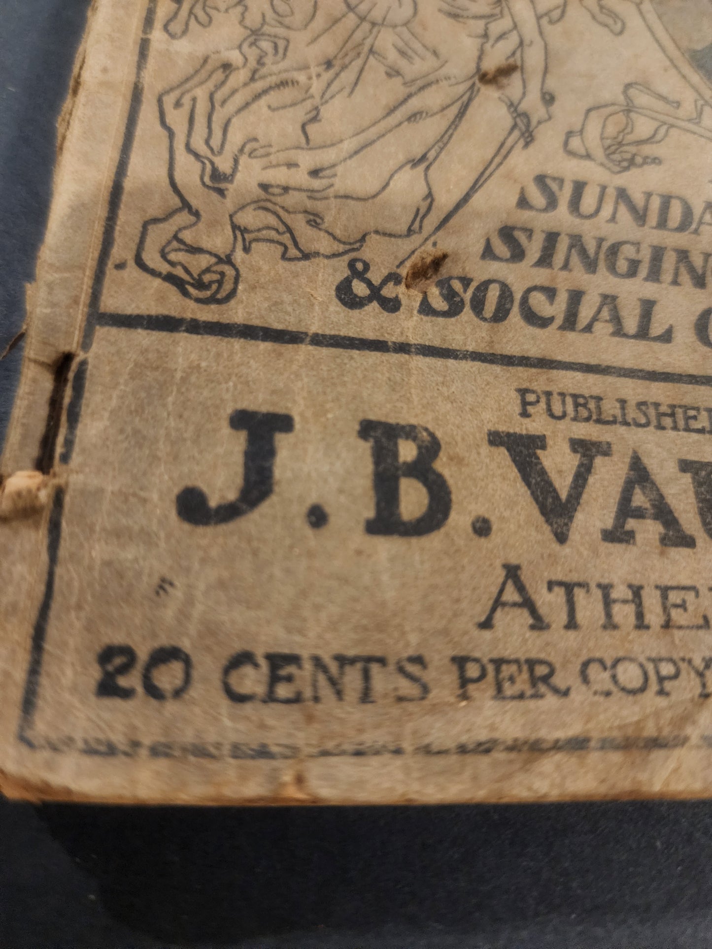 Antique 1915 Gospel Songbook: Heavenly Echoes No. 3 - J.B. Vaughan, Athens, GA