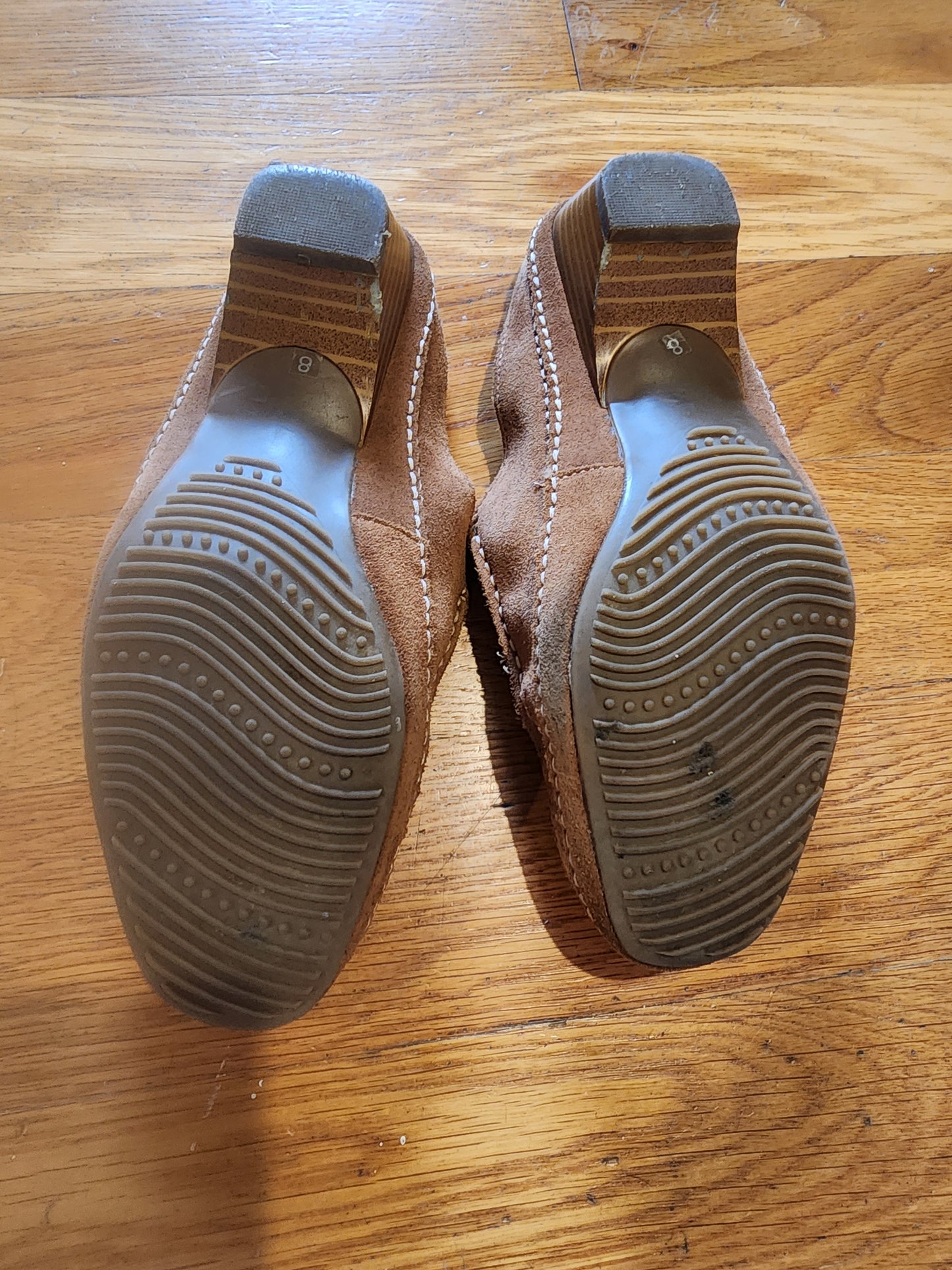 Merona Womens Shoes Size 8 Slip On Mule Loafers Brown Suede