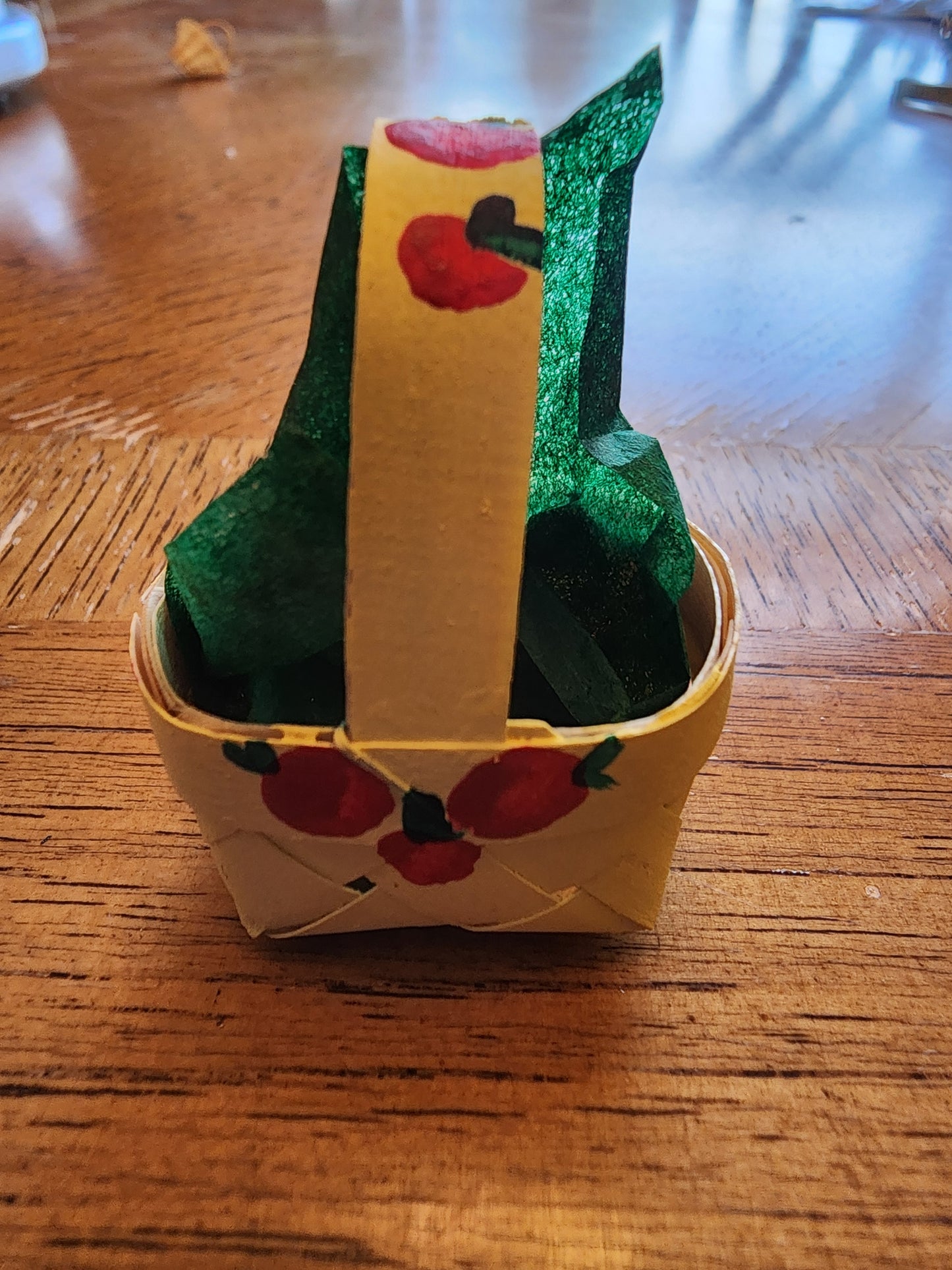 Miniature Basket with hand painted Apples