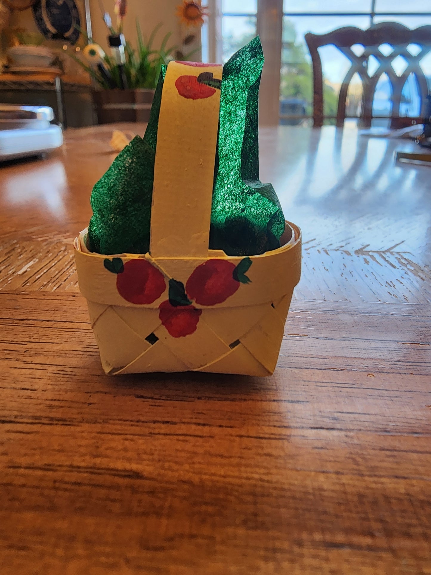 Miniature Basket with hand painted Apples