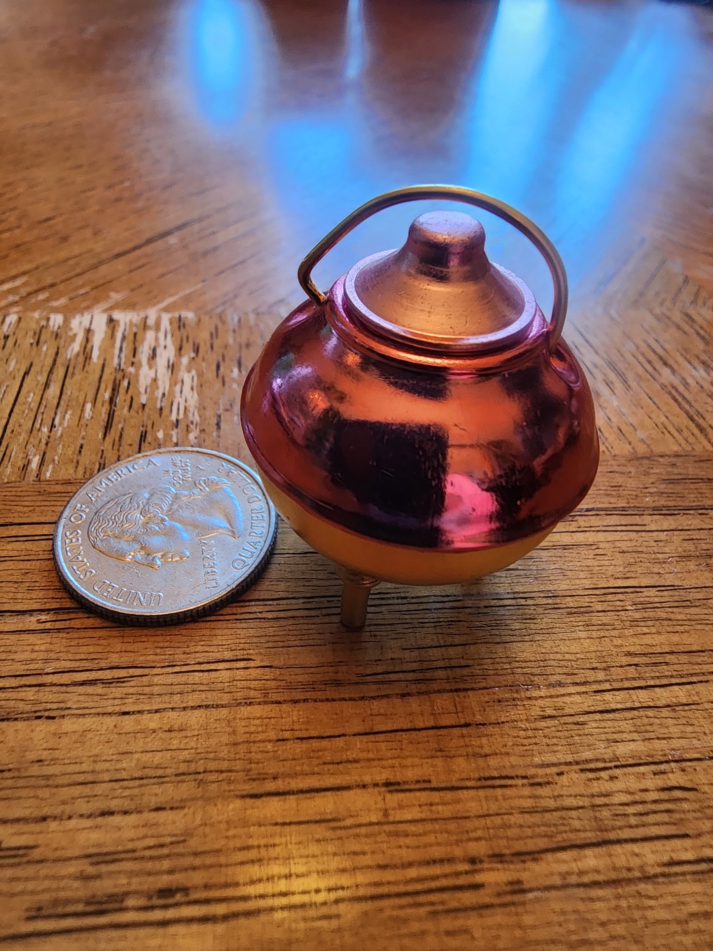 Miniature Copper look Soup Tureen for dollhouse