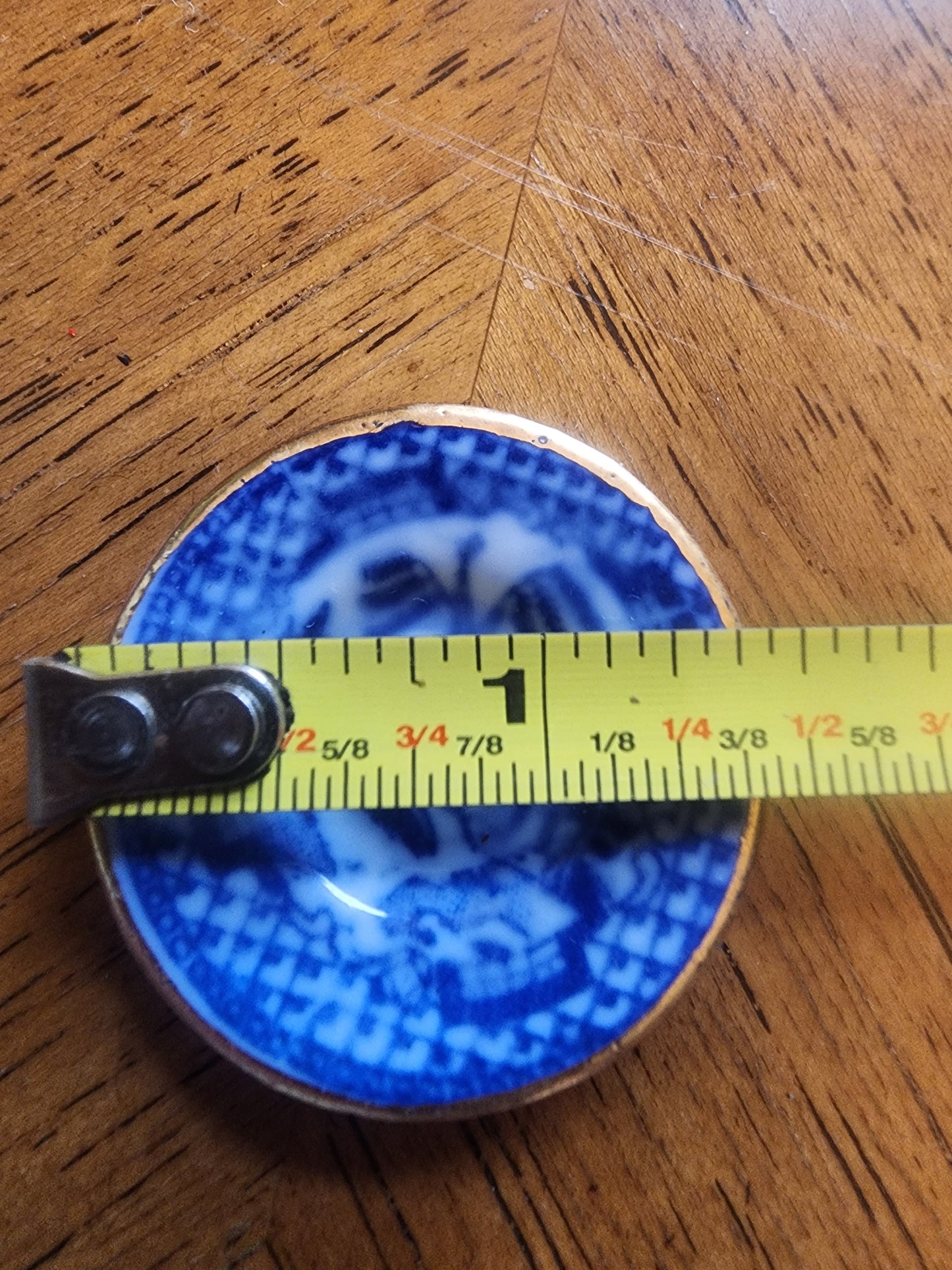 Miniature China teacups and saucer blue & white