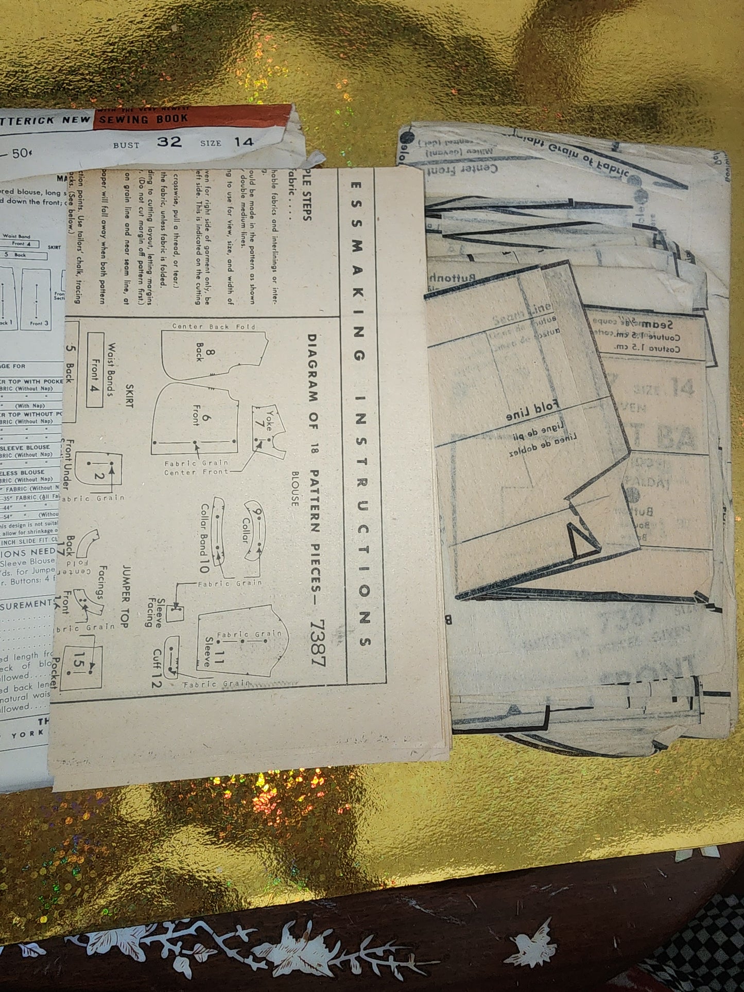 Vintage Advance Pattern 7387; Misses Maternity Wardrobe, Size 14,  bust 32 cut pattern ready to go.